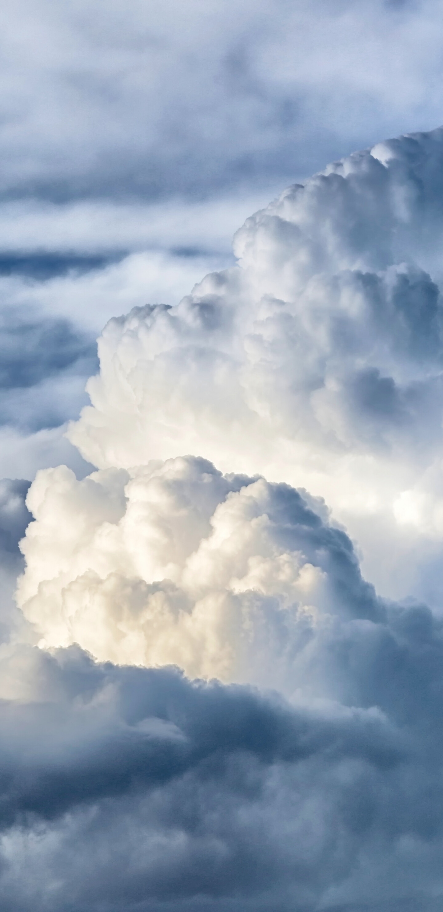 Clouds: Sky, Nature, The cumulus genus type may be low-level or multi-level. 1440x2960 HD Wallpaper.