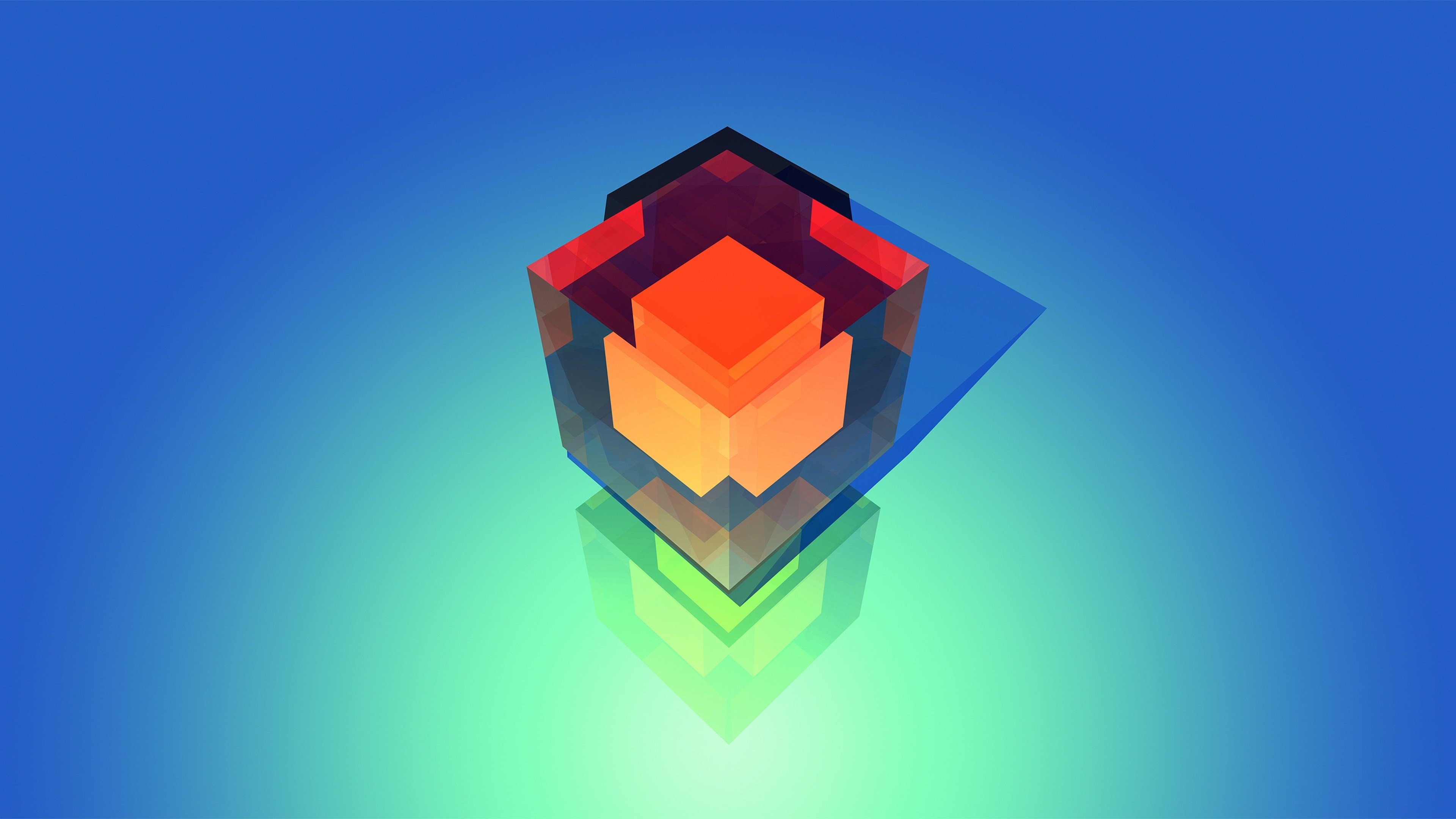 Cube, Abstrakte Form Wallpaper, 3840x2160 4K Desktop