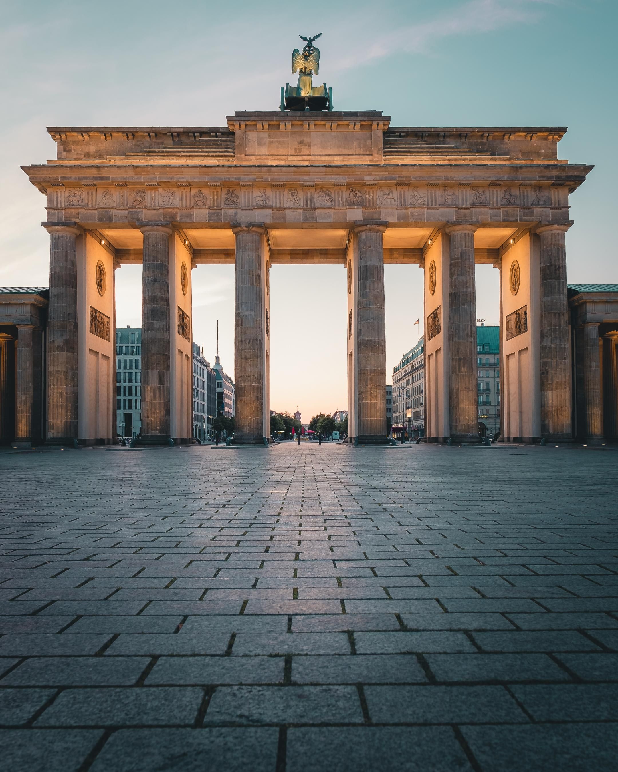 Brandenburg Gate, Berlin, Sunrise, Teesylvania, 2160x2700 HD Phone
