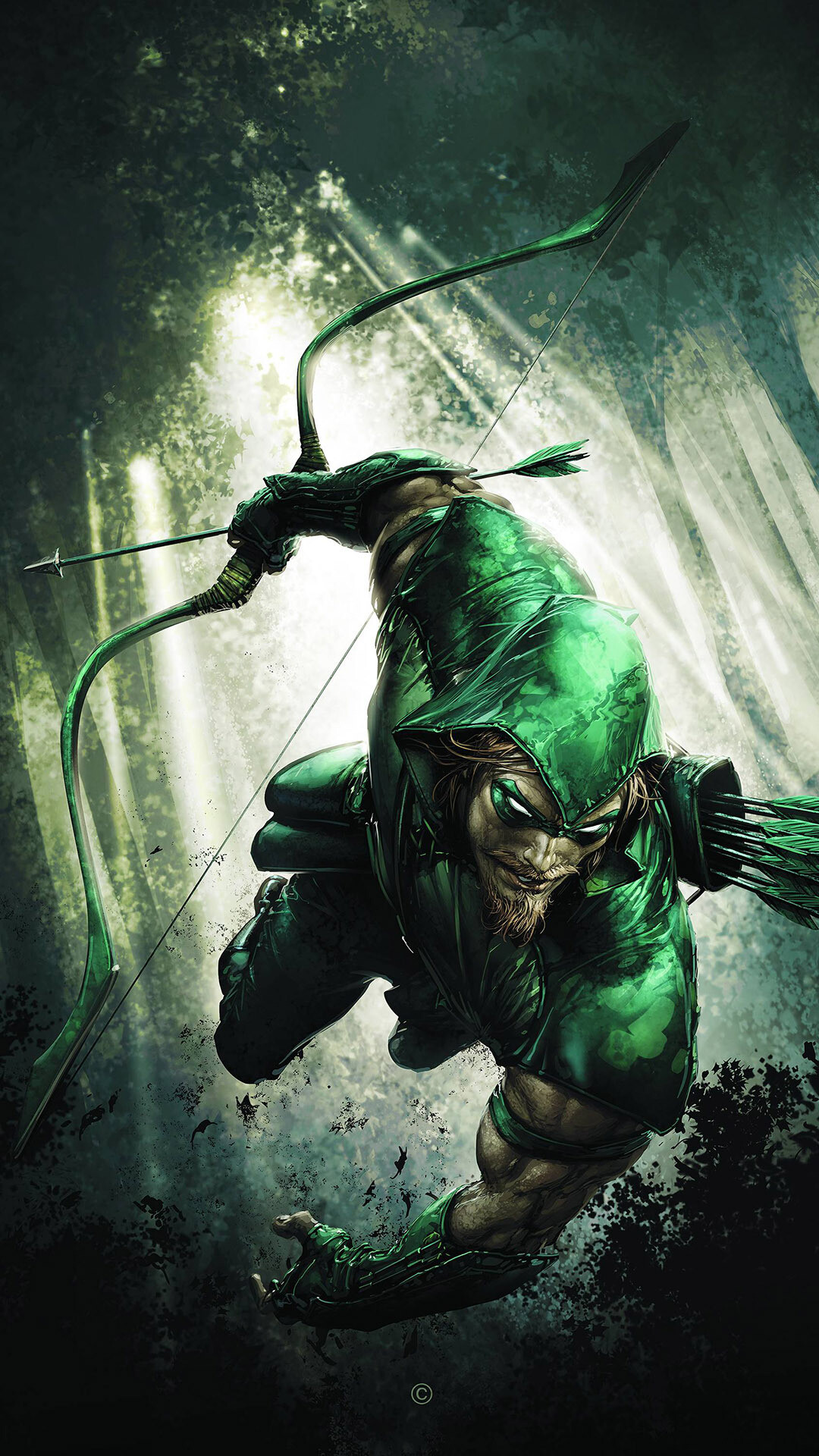 Green Arrow: An archer who uses his skills to fight crime, Fictional character. 1080x1920 Full HD Wallpaper.