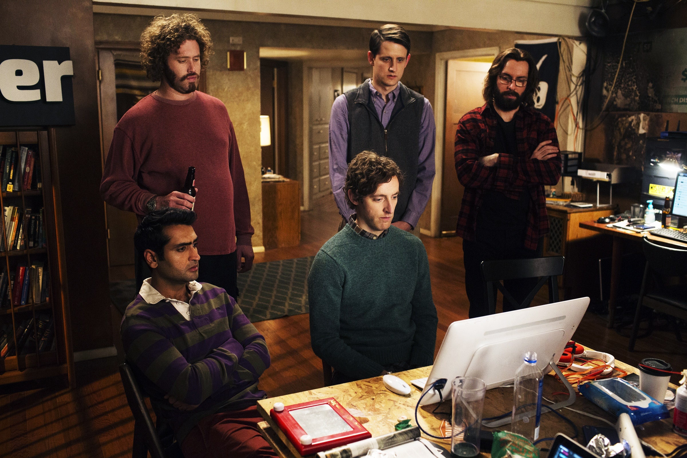 Silicon Valley binge-watching, Wired series guide, Tech industry satire, Hilarious comedy, 2400x1600 HD Desktop