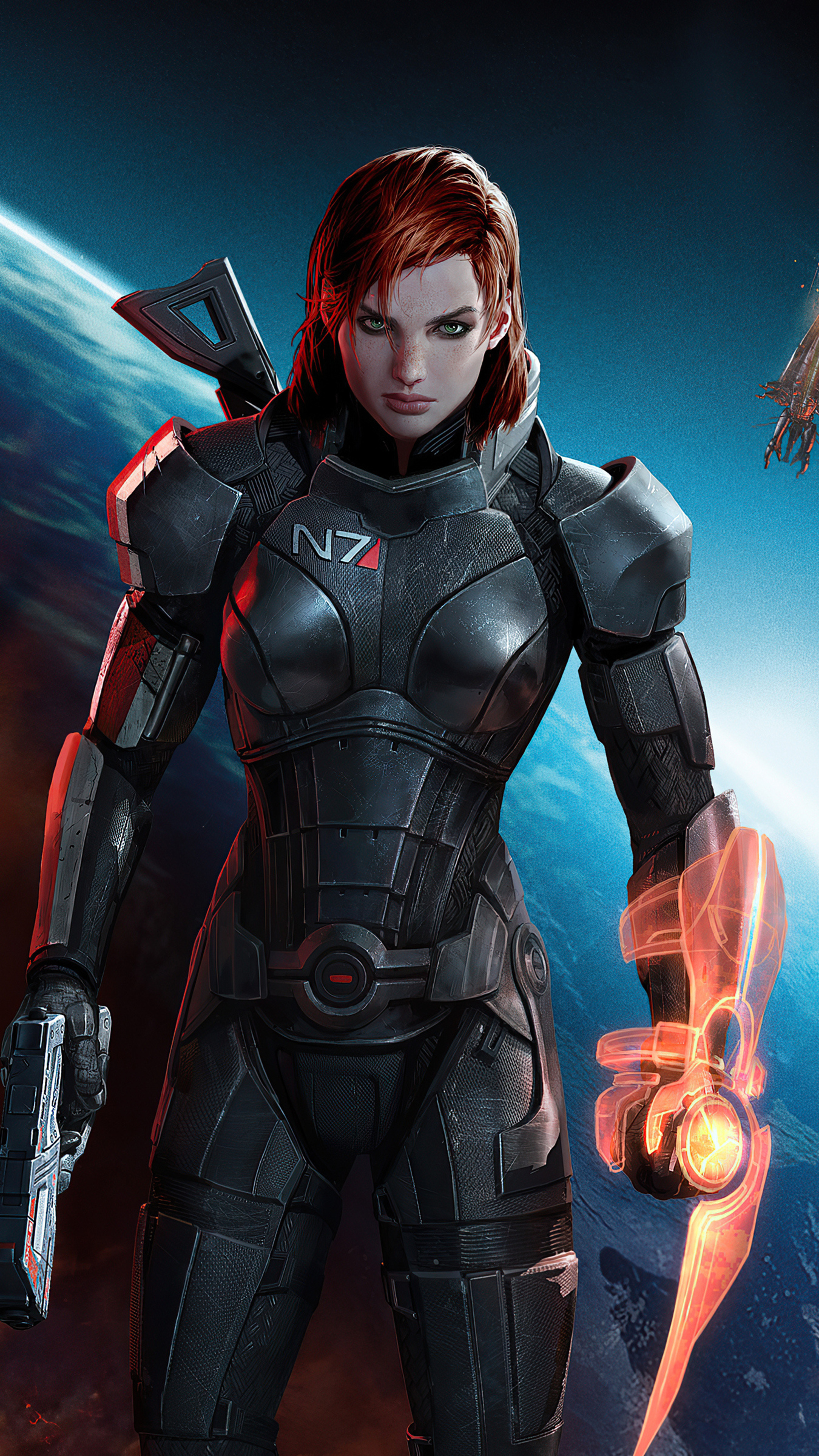 Mass Effect 3, Commander Shepard, 4K wallpapers, Immersive gaming experience, 2160x3840 4K Phone