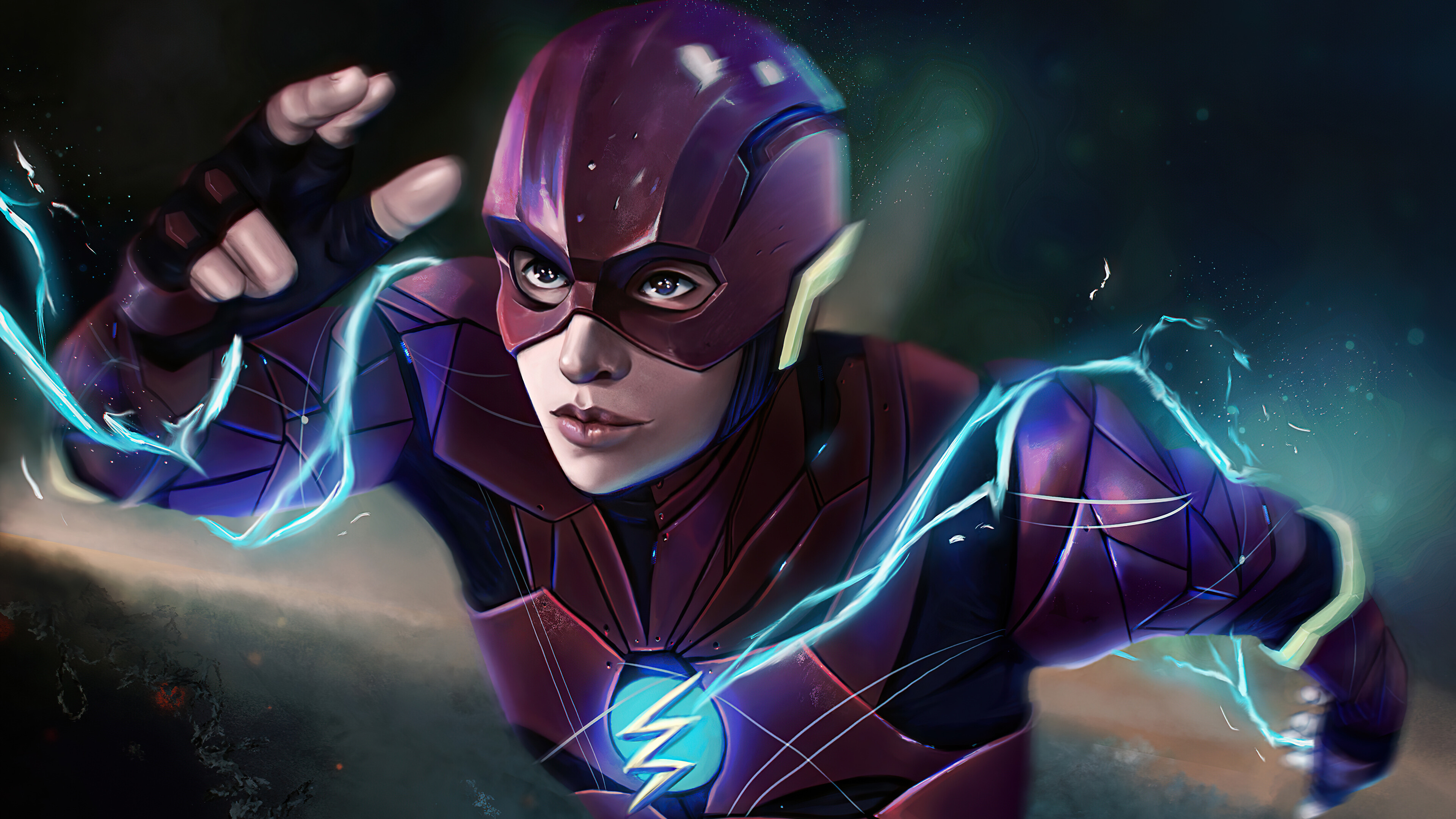 Barry Allen, DC Comics, The Flash, Justice League wallpaper, 3840x2160 4K Desktop