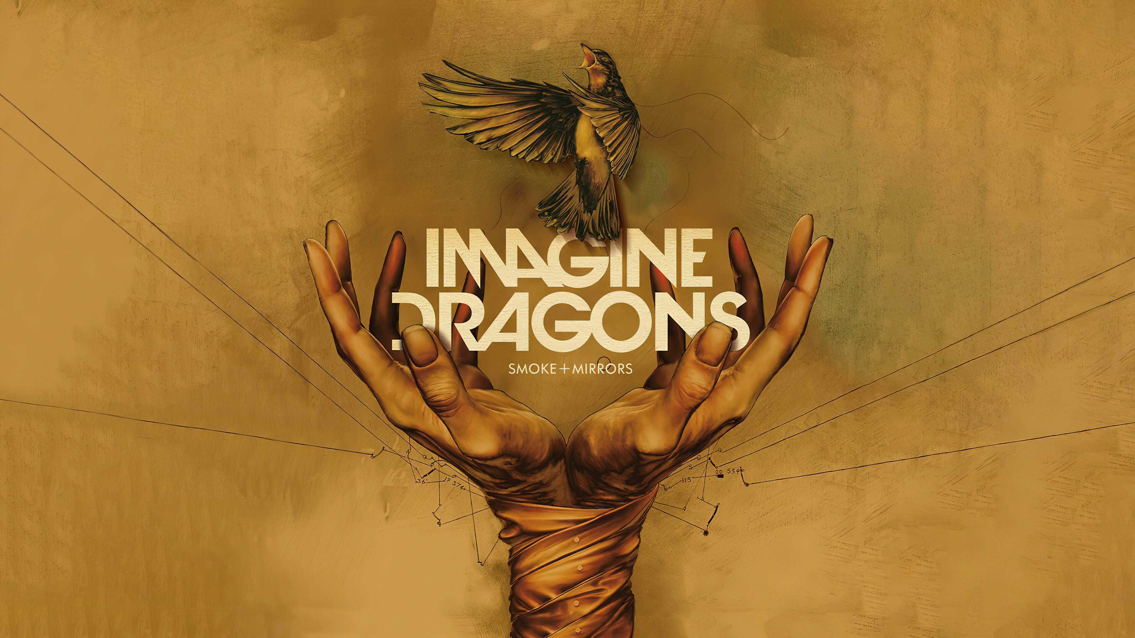 Imagine Dragons: Smoke + Mirrors (2015) reached number one in the US, Canada, and the UK. 3840x2160 4K Background.