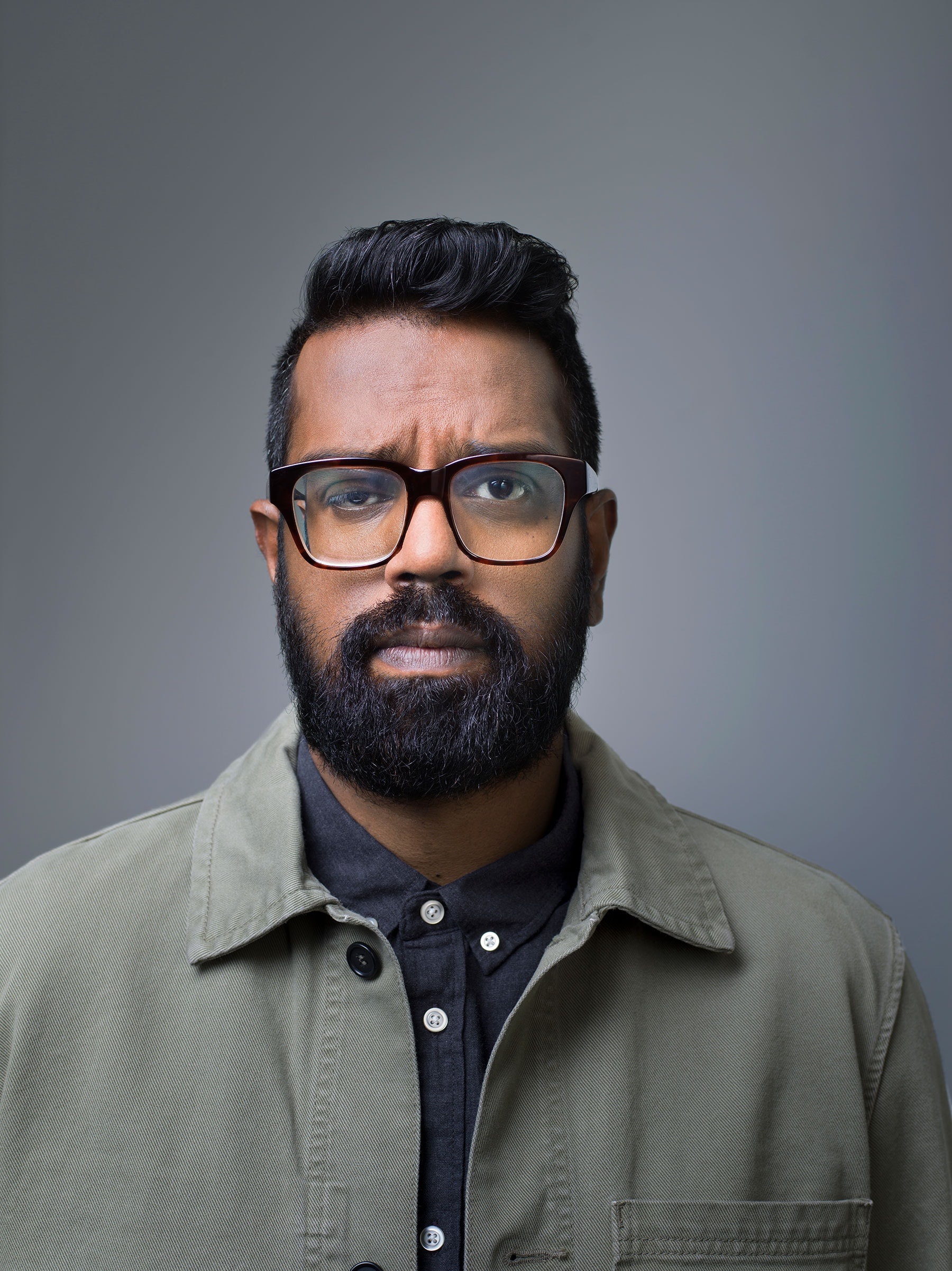 Romesh Ranganathan: The presenter in Have I Got News for You, BBC One TV network. 1800x2410 HD Background.