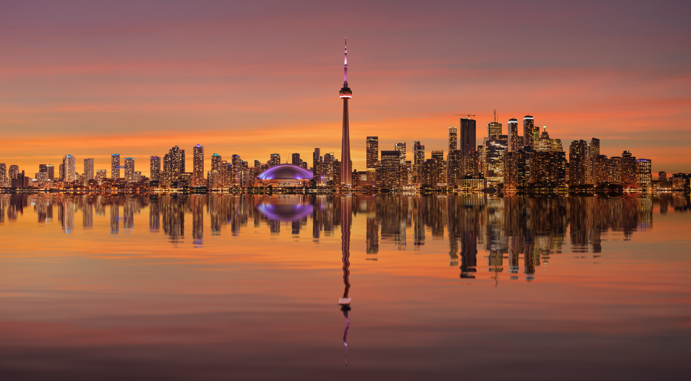 Toronto Skyline, Travels, High resolution photos, 2400x1330 HD Desktop