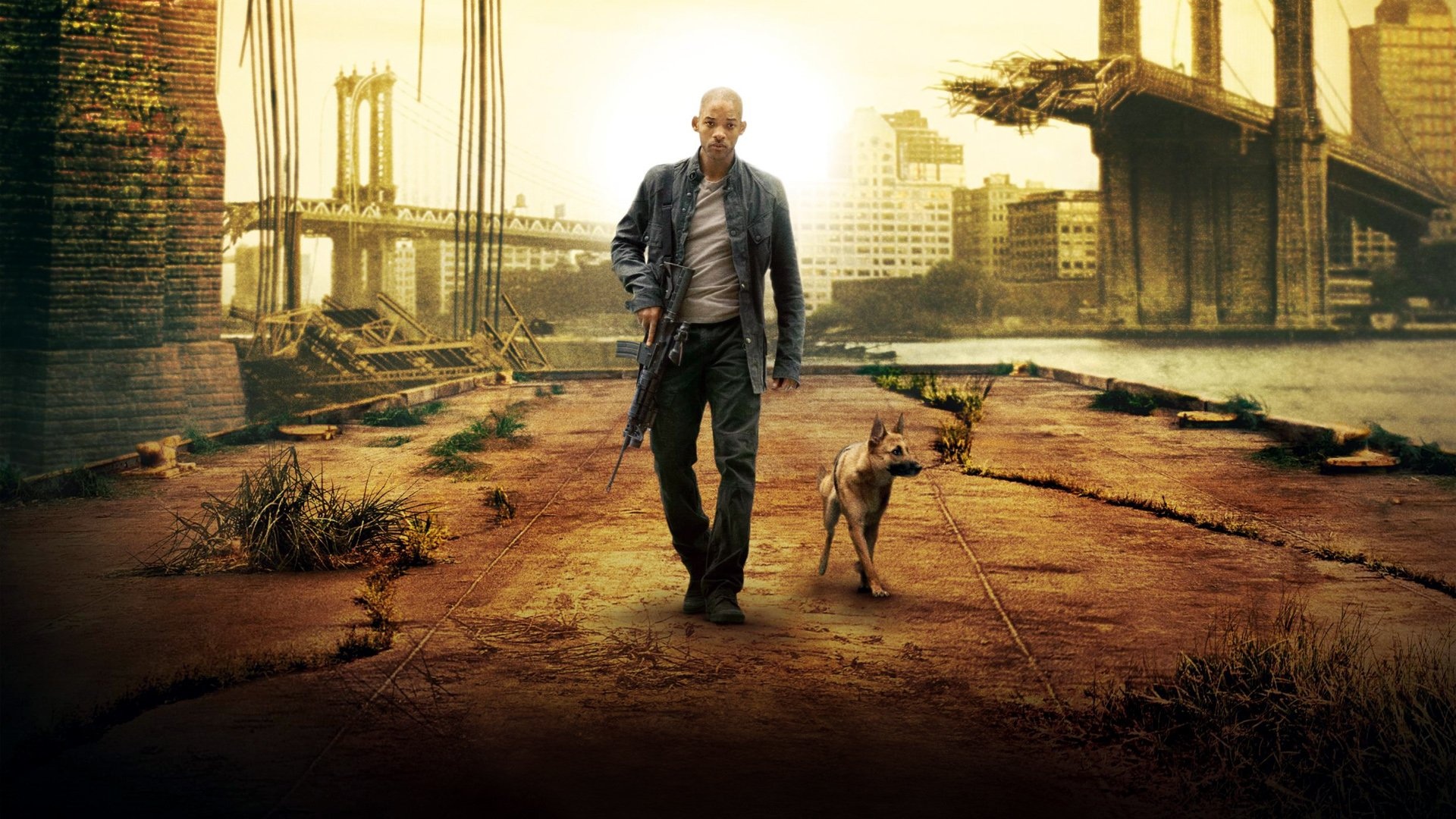 I Am Legend, Post-apocalyptic thriller, Will Smith, Intense atmosphere, 1920x1080 Full HD Desktop