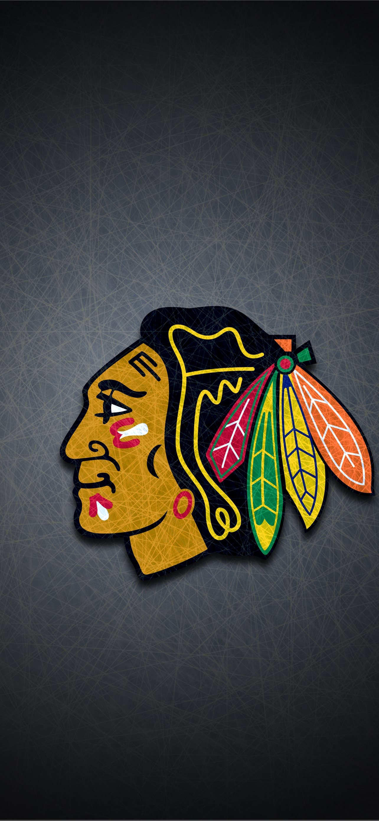 Chicago Blackhawks: Six Stanley Cup titles winners, Logo. 1290x2780 HD Wallpaper.