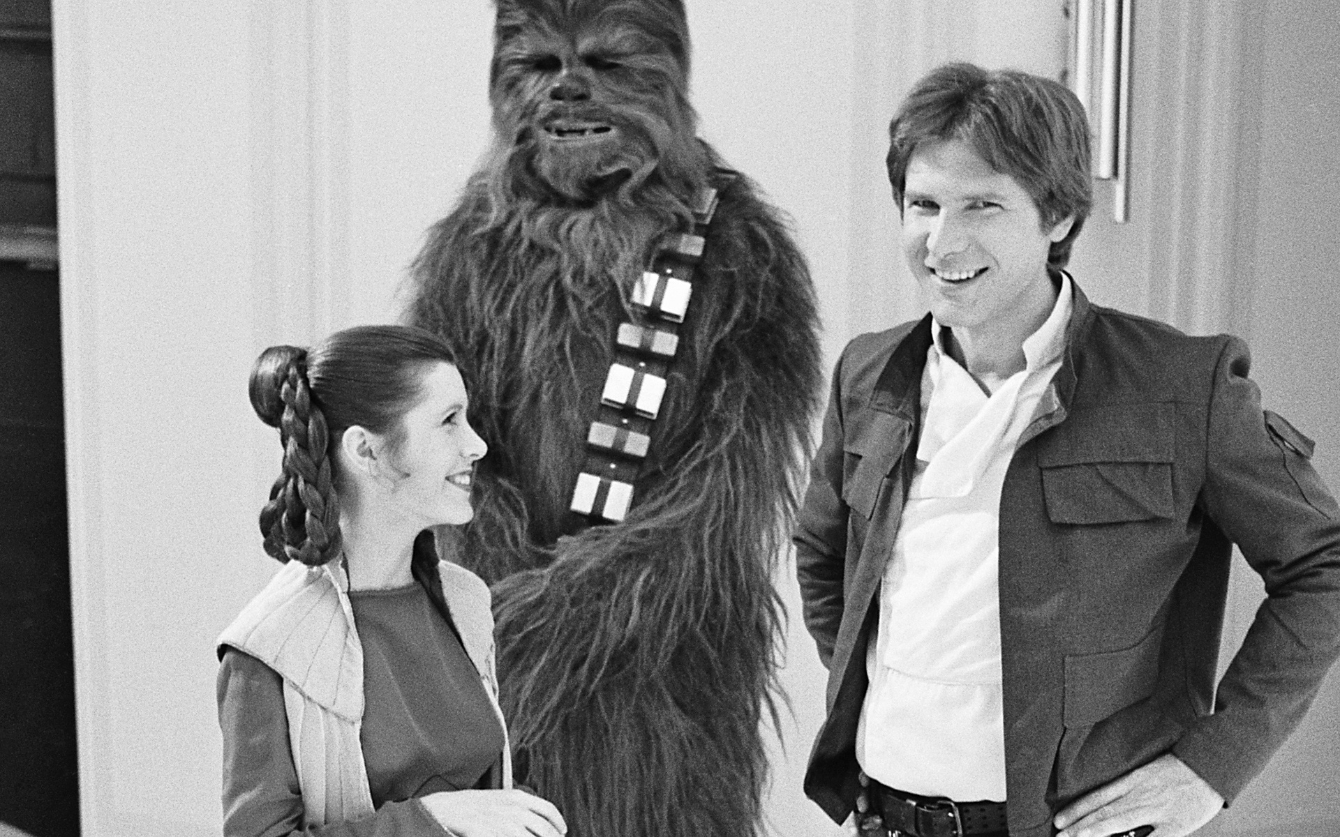 Carrie Fisher, Han Solo, Harrison Ford, Chewbacca, 1920x1200 HD Desktop