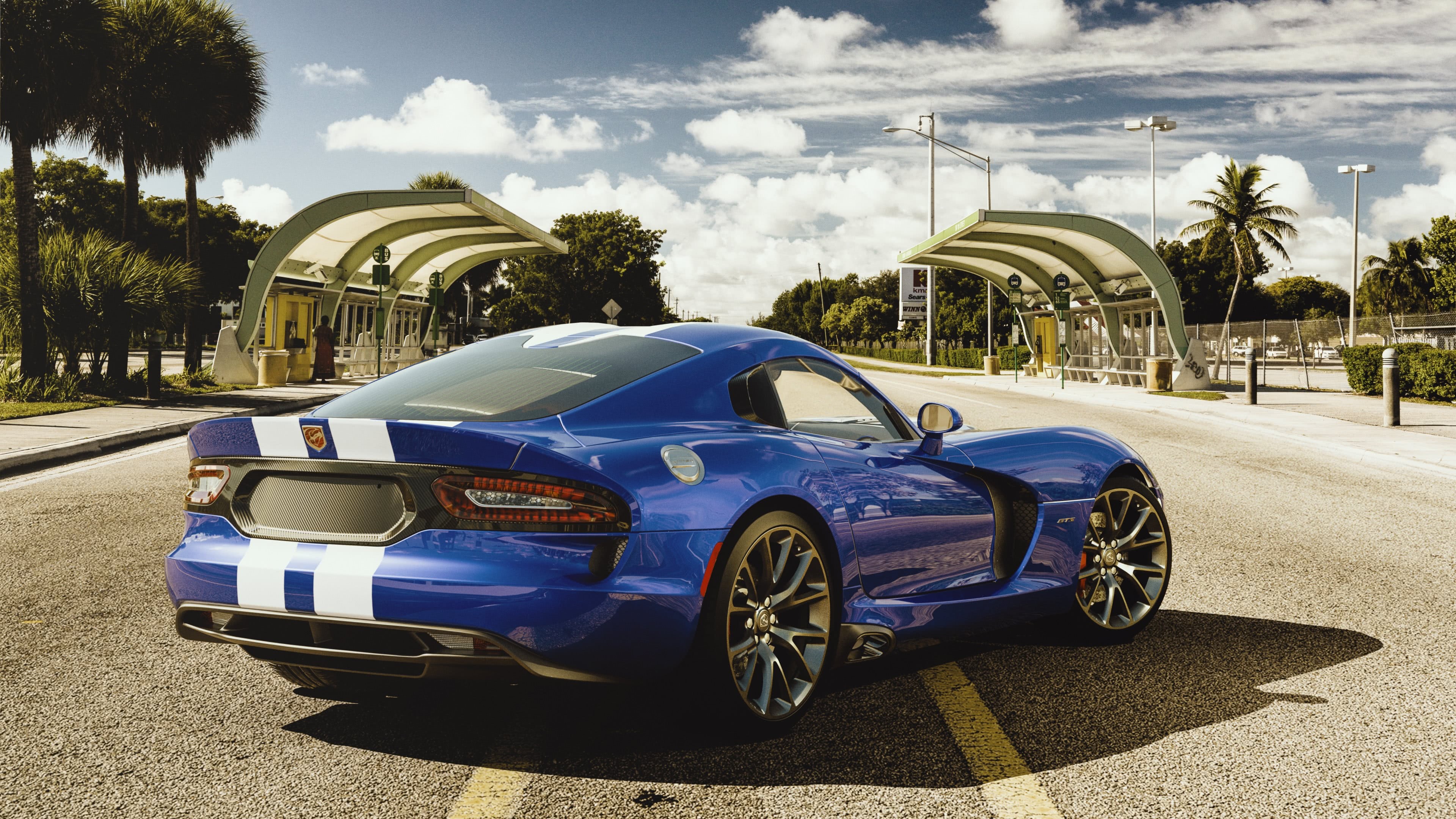 Dodge Viper GTS, Blue color, Ultra HD wallpaper, Striking appearance, 3840x2160 4K Desktop