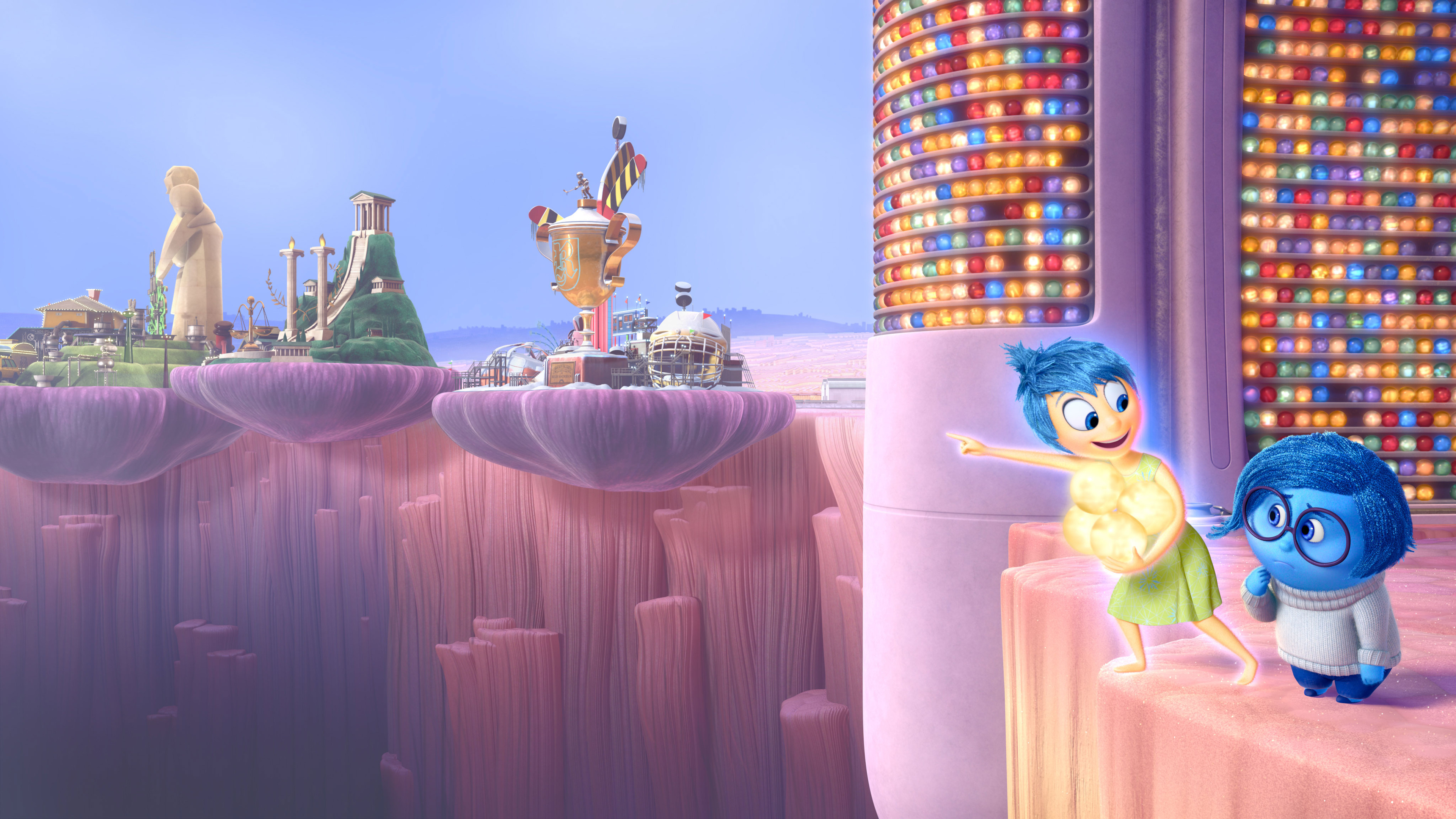 Inside Out in 4K, Vibrant animation, Colorful emotions, High-definition joy, 3840x2160 4K Desktop