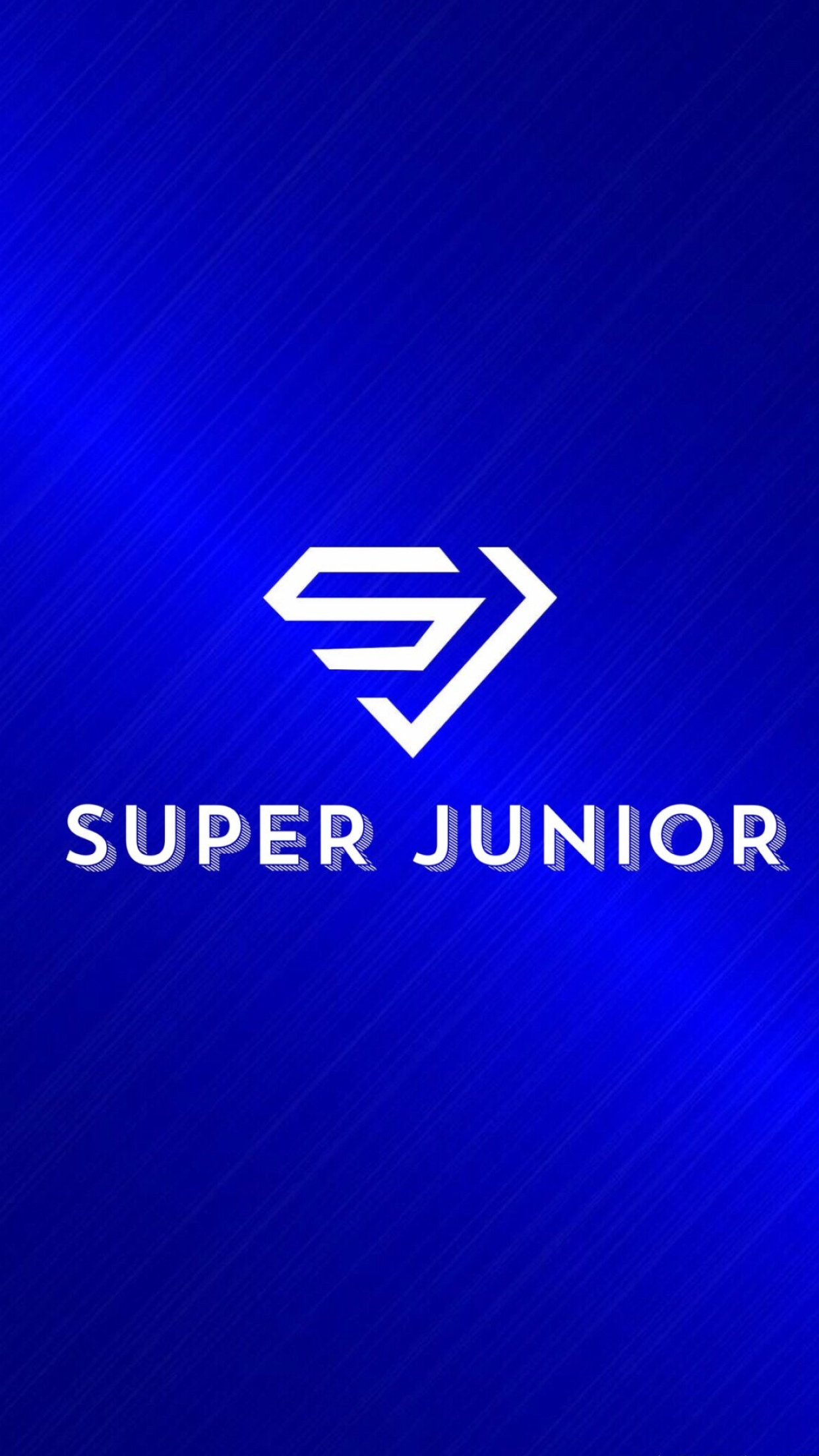 Super Junior logo, Sapphire blue wallpaper, iPhone backgrounds, Korean writing, 1250x2210 HD Handy