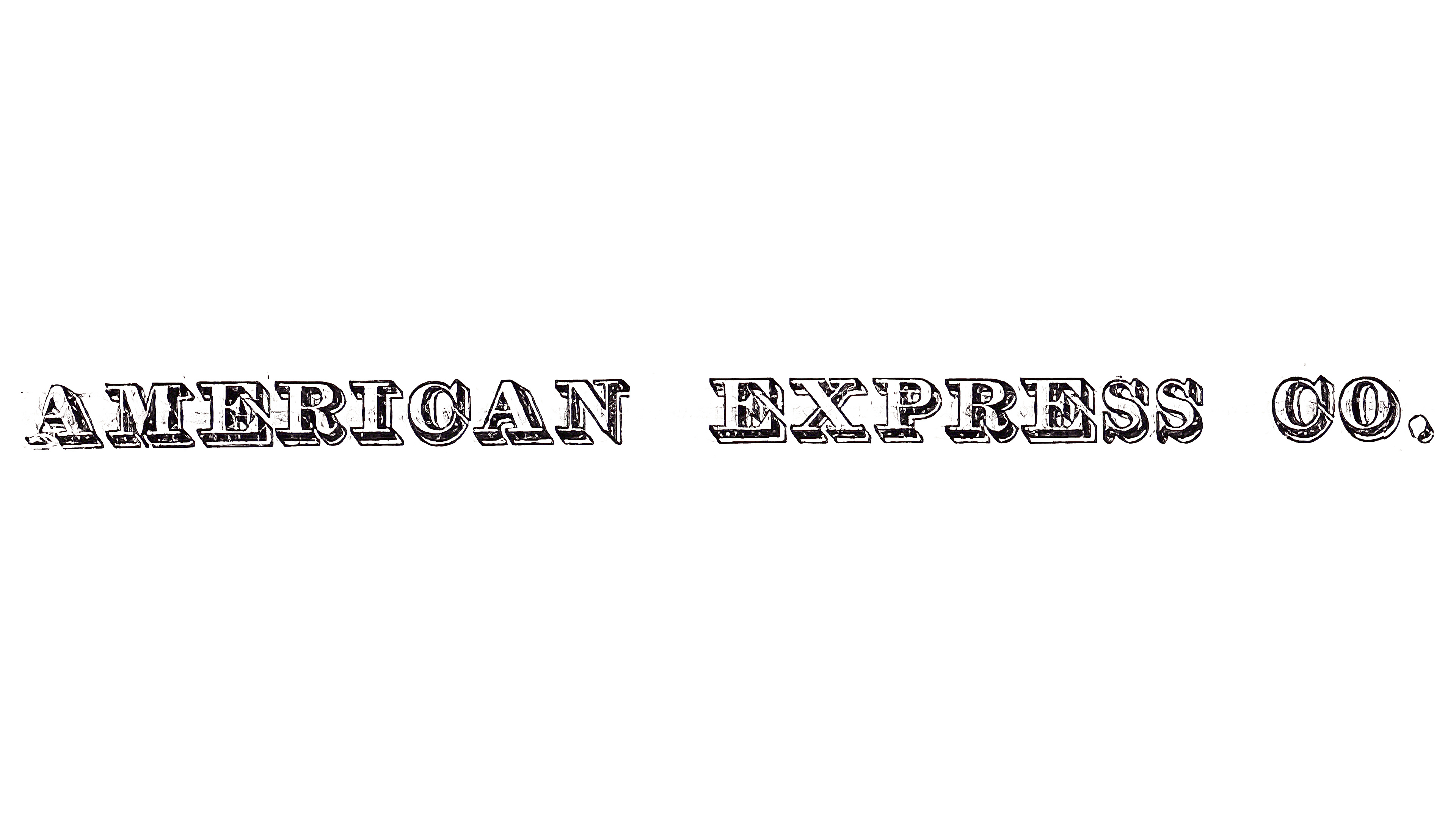 American Express: Black and white, The Amex's logo used in 1853 – 1974, Financial services. 3840x2160 4K Background.