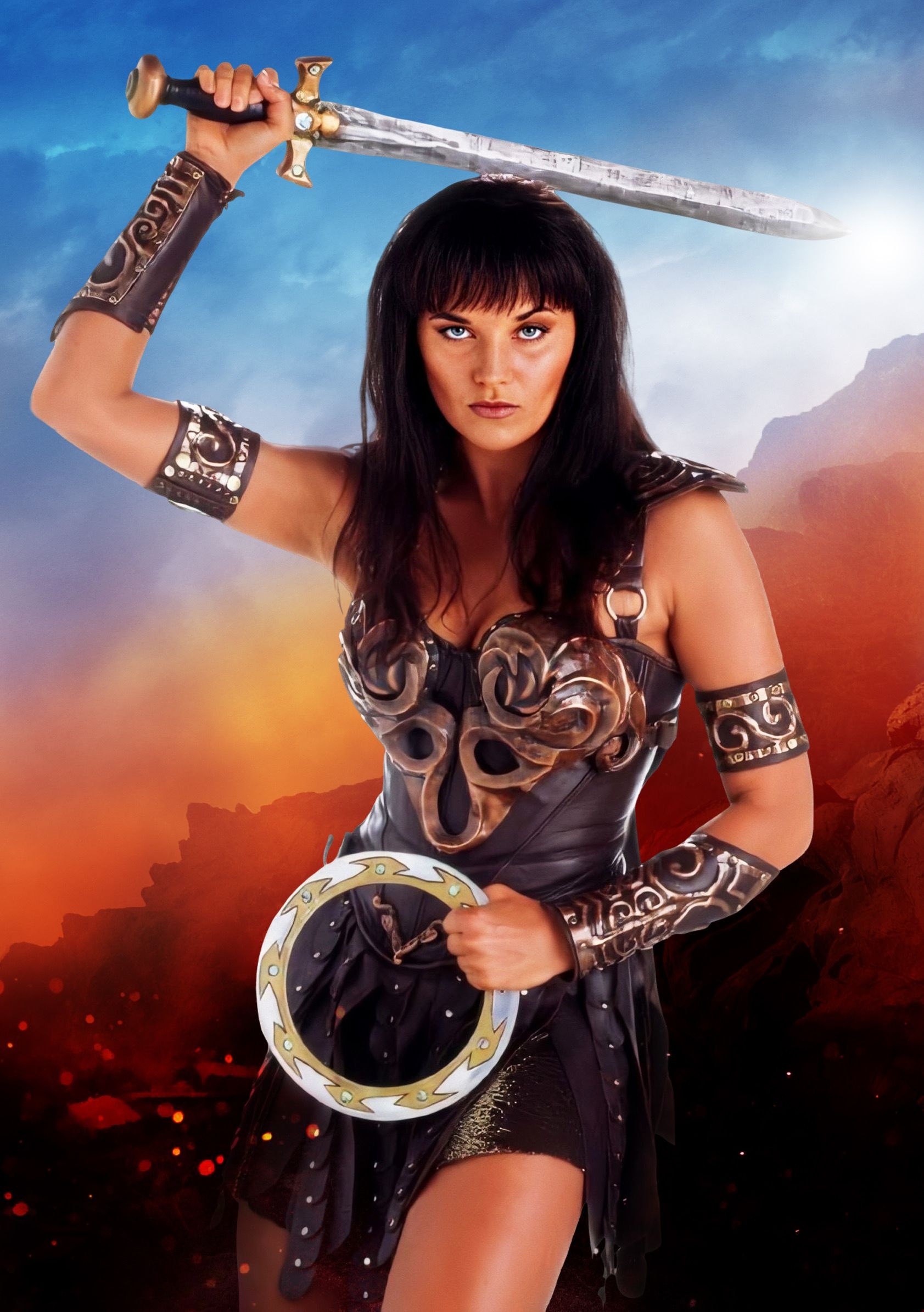 Xena: Warrior Princess (TV Series): A fictional character created by Robert Tapert and John Schulian. 1690x2390 HD Wallpaper.