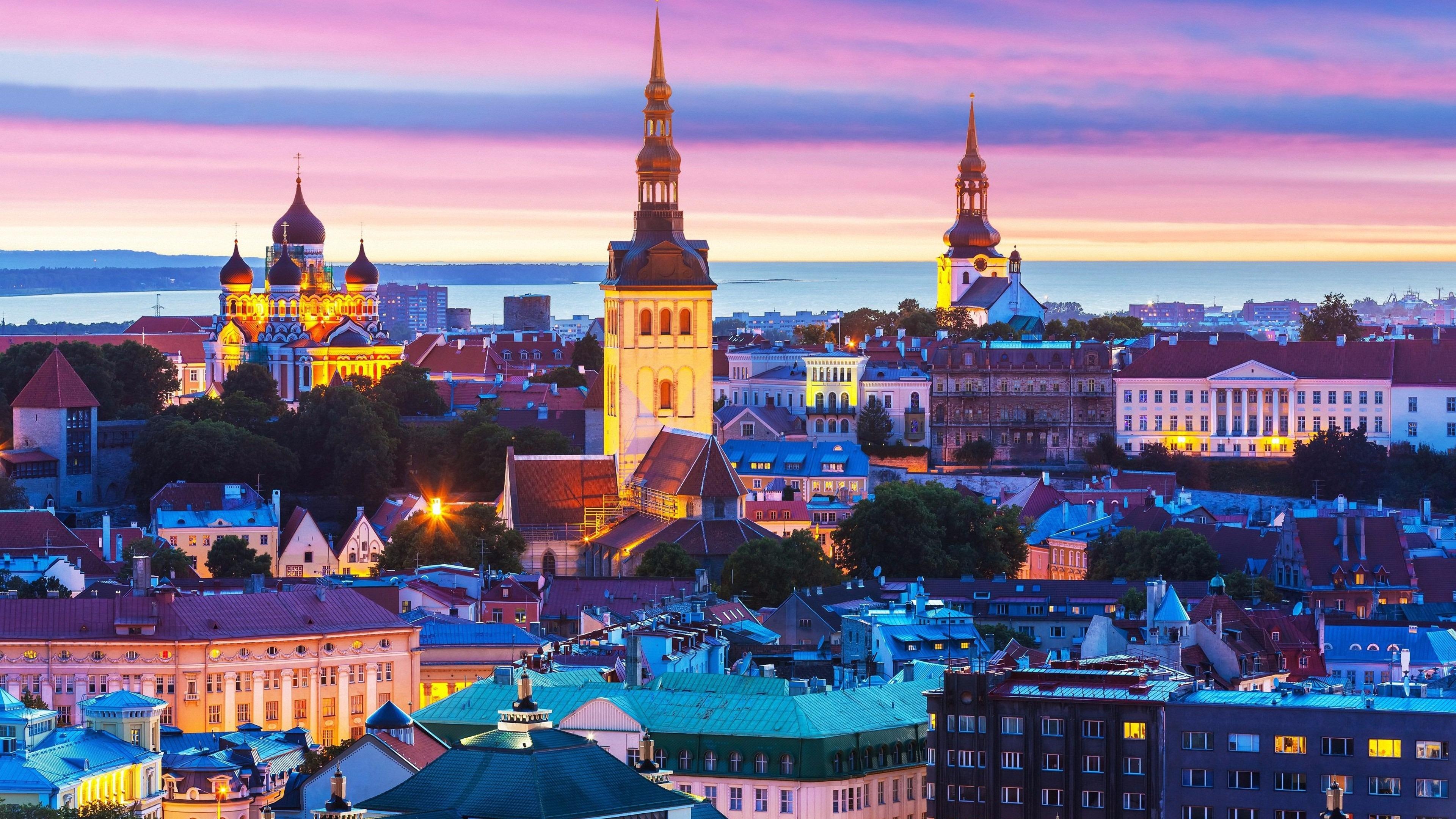 Tallinn, Estonia, Free wallpapers, Backgrounds, 3840x2160 4K Desktop