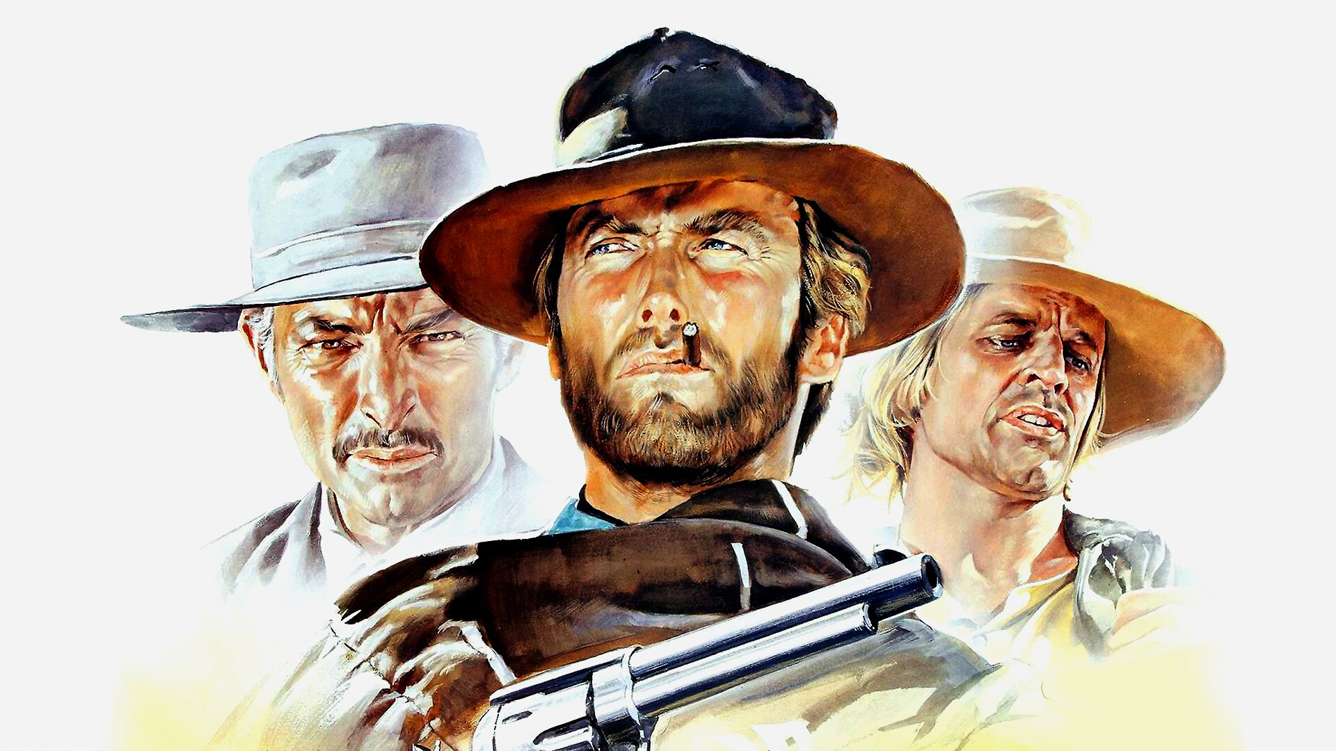 Clint Eastwood: Manco, Colonel Douglas Mortimer, El Indio, Dollar Trilogy, Fictional Characters. 1920x1080 Full HD Background.