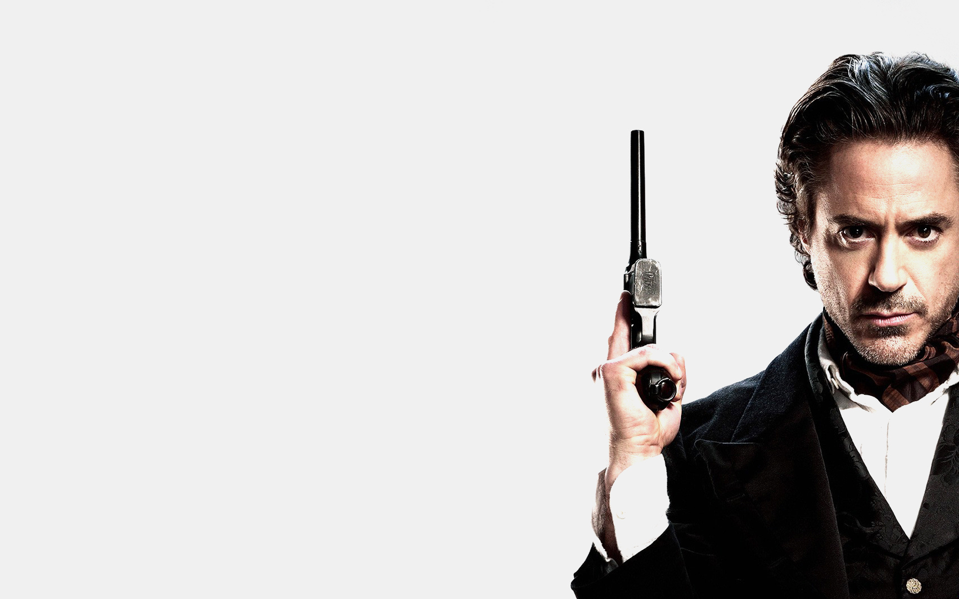 Robert Downey Jr., Dashing detective, Mysterious backdrop, Action-packed, 1920x1200 HD Desktop