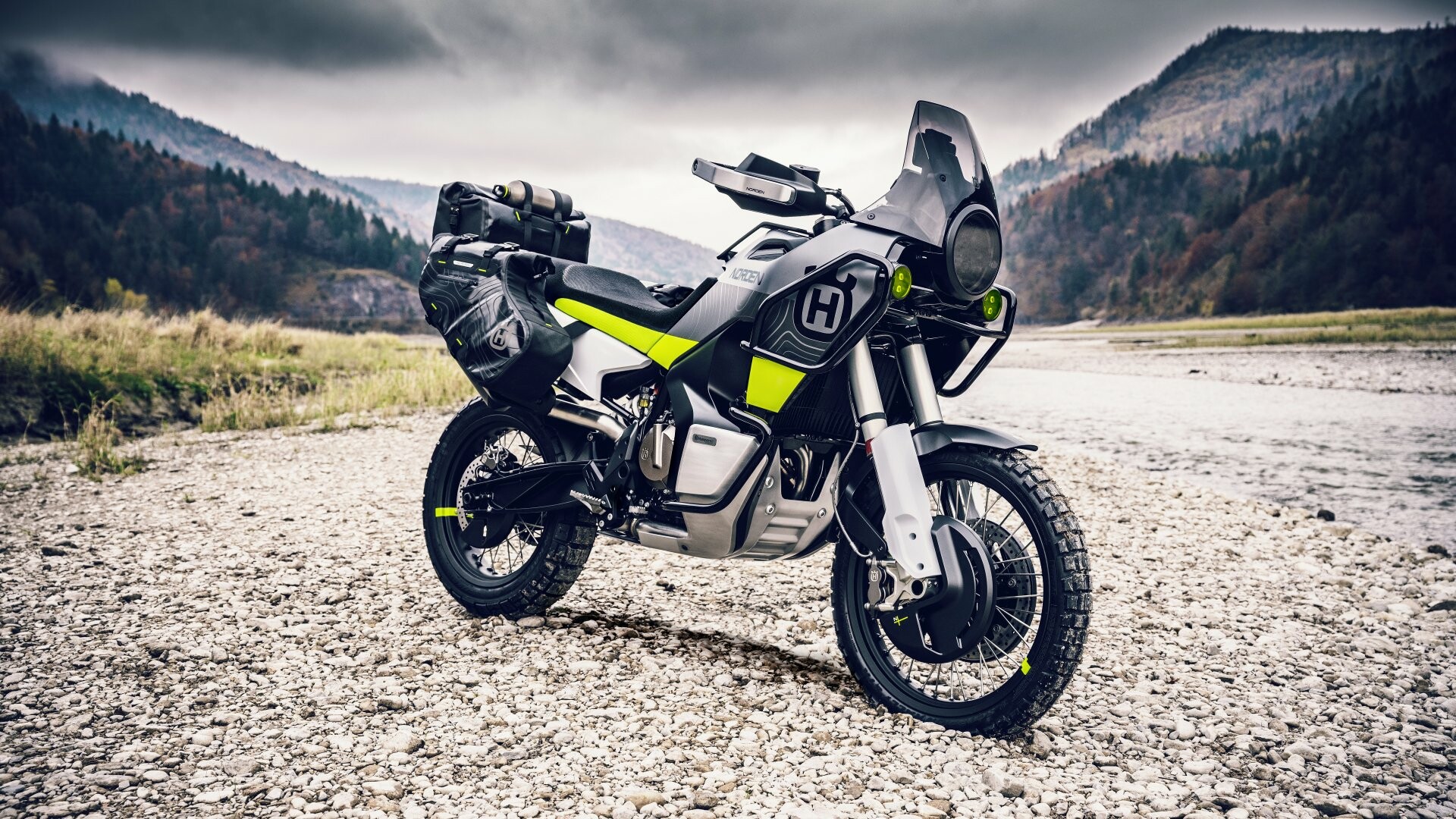 Husqvarna: Norden 901, An adventure touring motorcycle, Powered by 889 cc parallel twin engine. 1920x1080 Full HD Background.