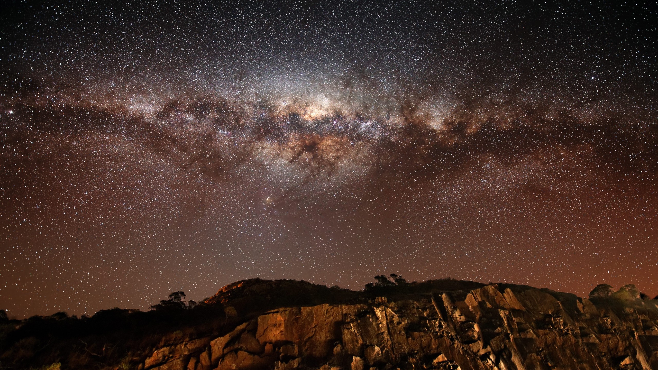 Night sky, Stars, Night, Milky way, 2560x1440 HD Desktop