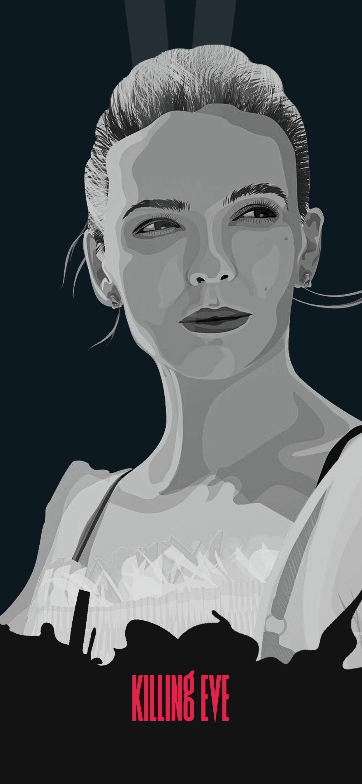 Killing Eve: Villanelle, an assassin for The Twelve, Portrayed by Jodie Comer. 1250x2690 HD Background.