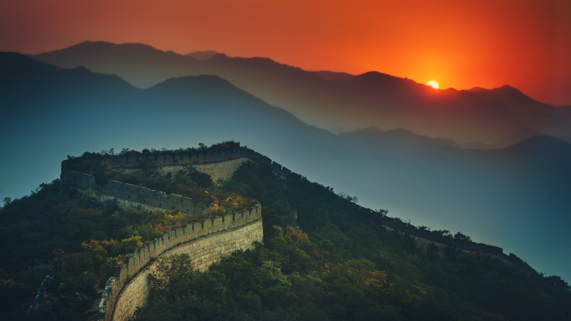 Great Wall of China: Was classified as one of the world's great national and historical sites by UNESCO in 1987. 1920x1080 Full HD Wallpaper.