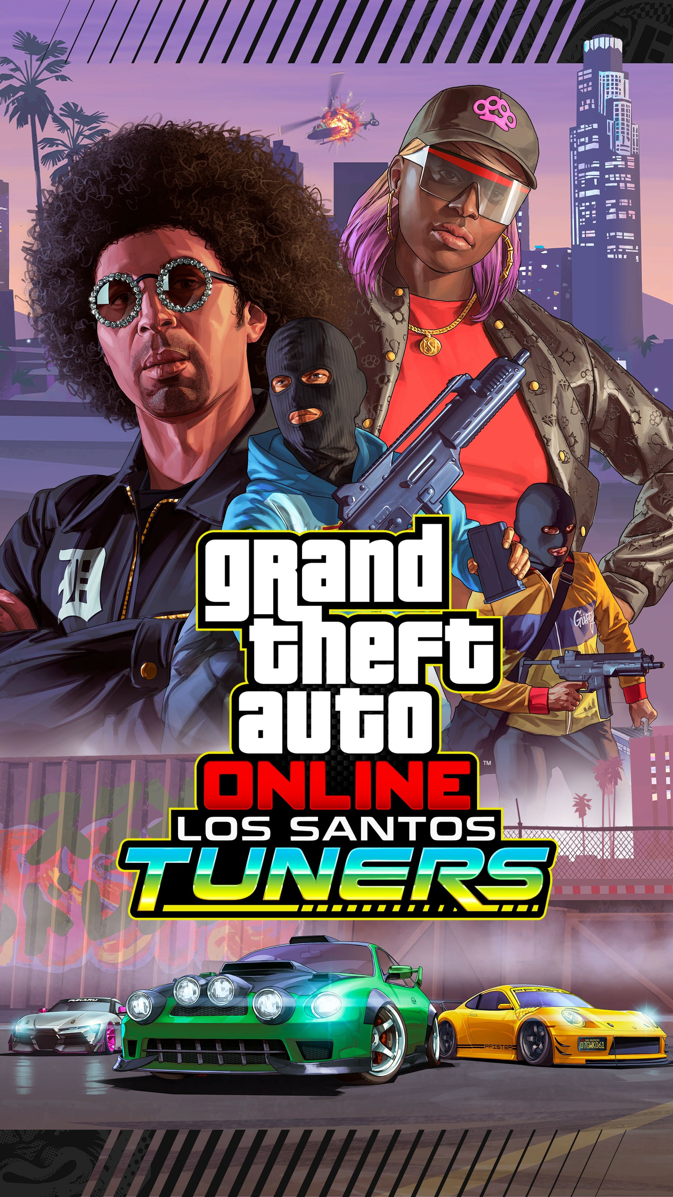 Grand Theft Auto 5: Los Santos Tuners, A content update for GTA Online, Released on July 20, 2021. 2160x3840 4K Background.