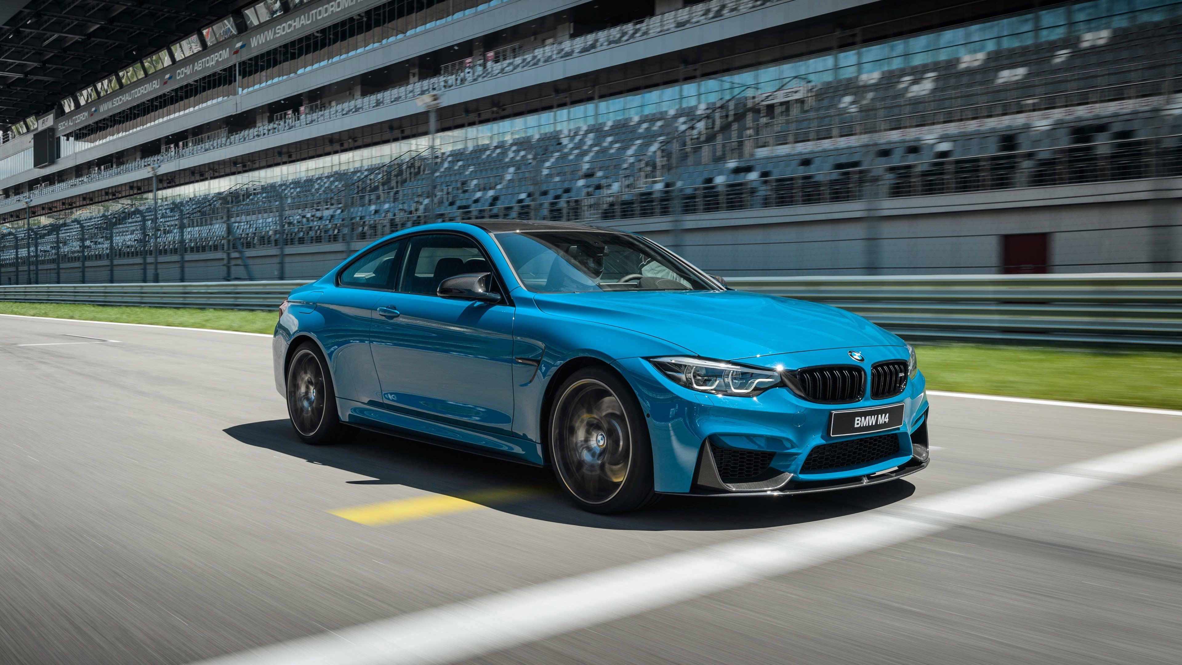 BMW M4 Competition, Raceway blue, 4K resolution, 3840x2160 4K Desktop