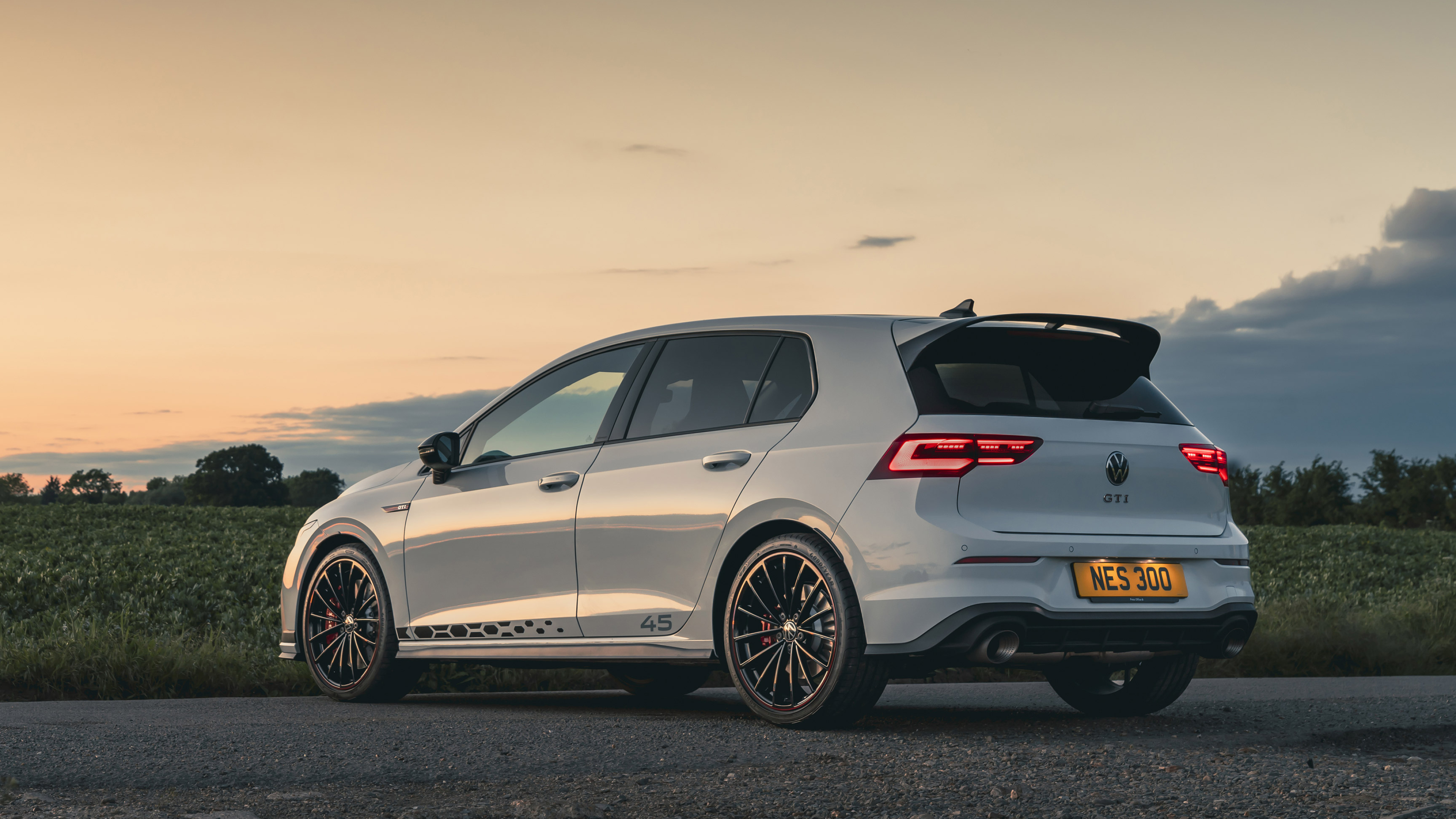 Golf GTI: 2021 Volkswagen Clubsport 45, Has spawed two variants: the GTE and GTD. 3840x2160 4K Background.