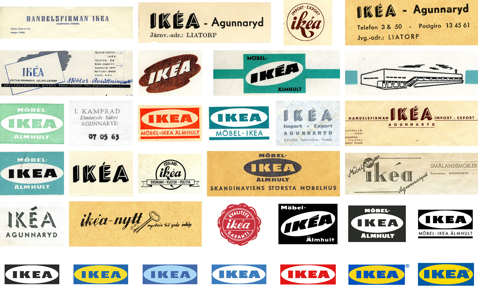 Ikea: A privately held, Dutch company with Swedish origins, History of the IKEA's logotype. 2000x1250 HD Background.