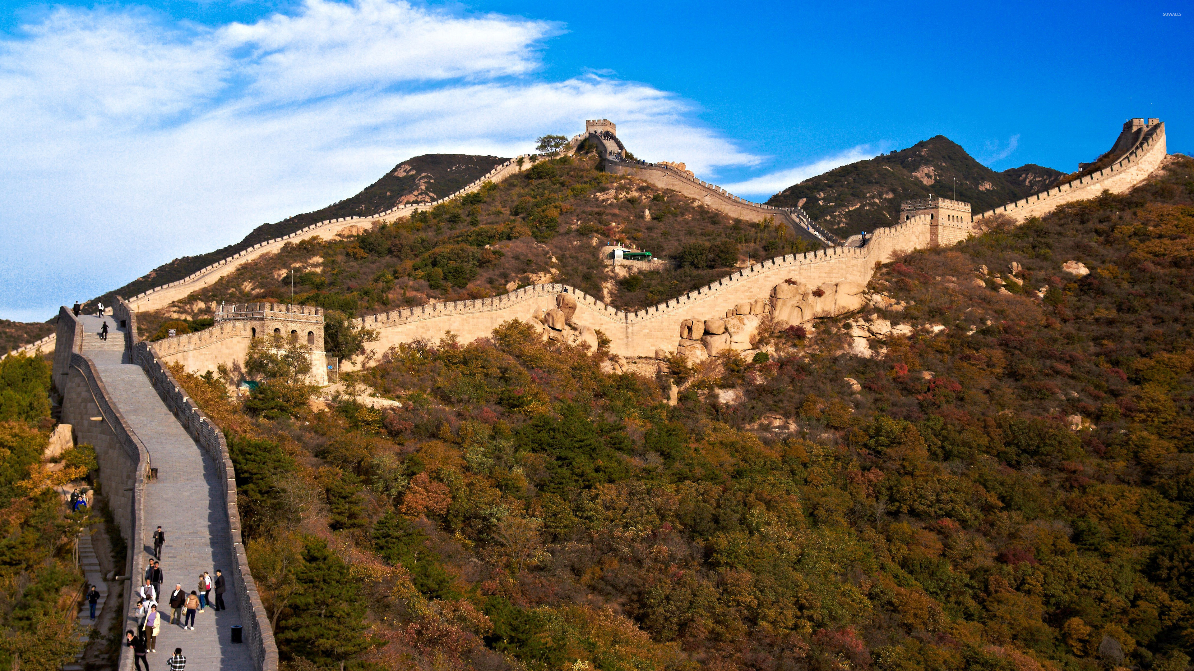Great Wall of China: Several parts were built from as early as the 7th century BC. 3840x2160 4K Wallpaper.