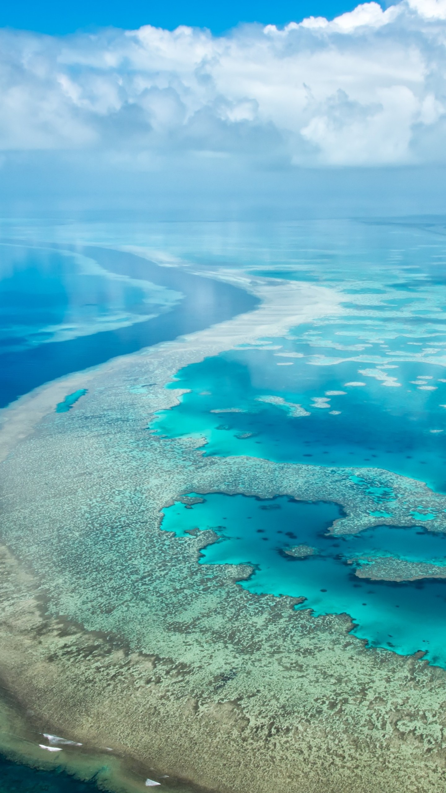 Micronesia, Ocean 4K wallpaper, Clouds surface, Live wallpaper, 1440x2560 HD Handy