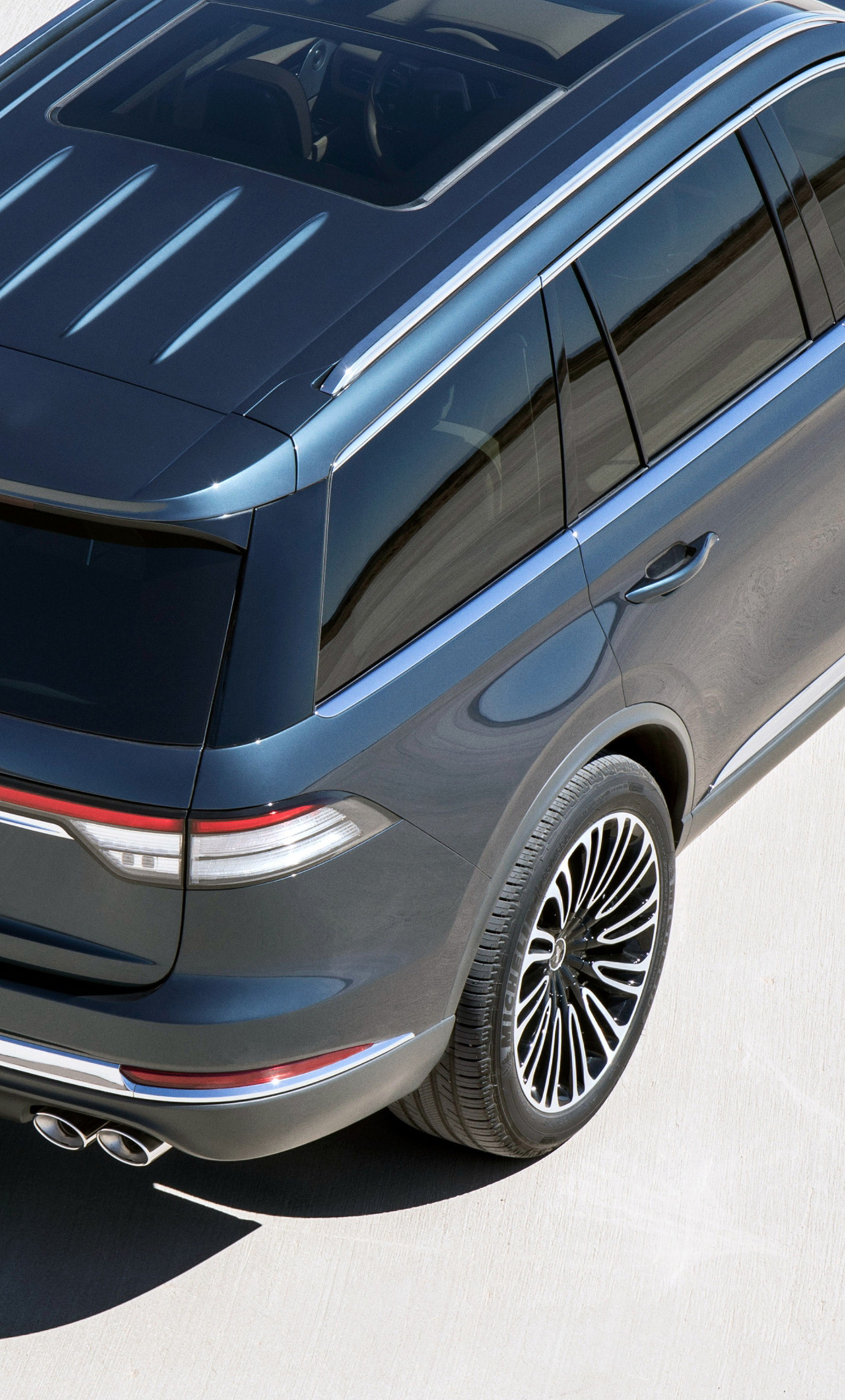 Lincoln Aviator, Upper view, iPhone 6, HD wallpapers, 1280x2120 HD Phone