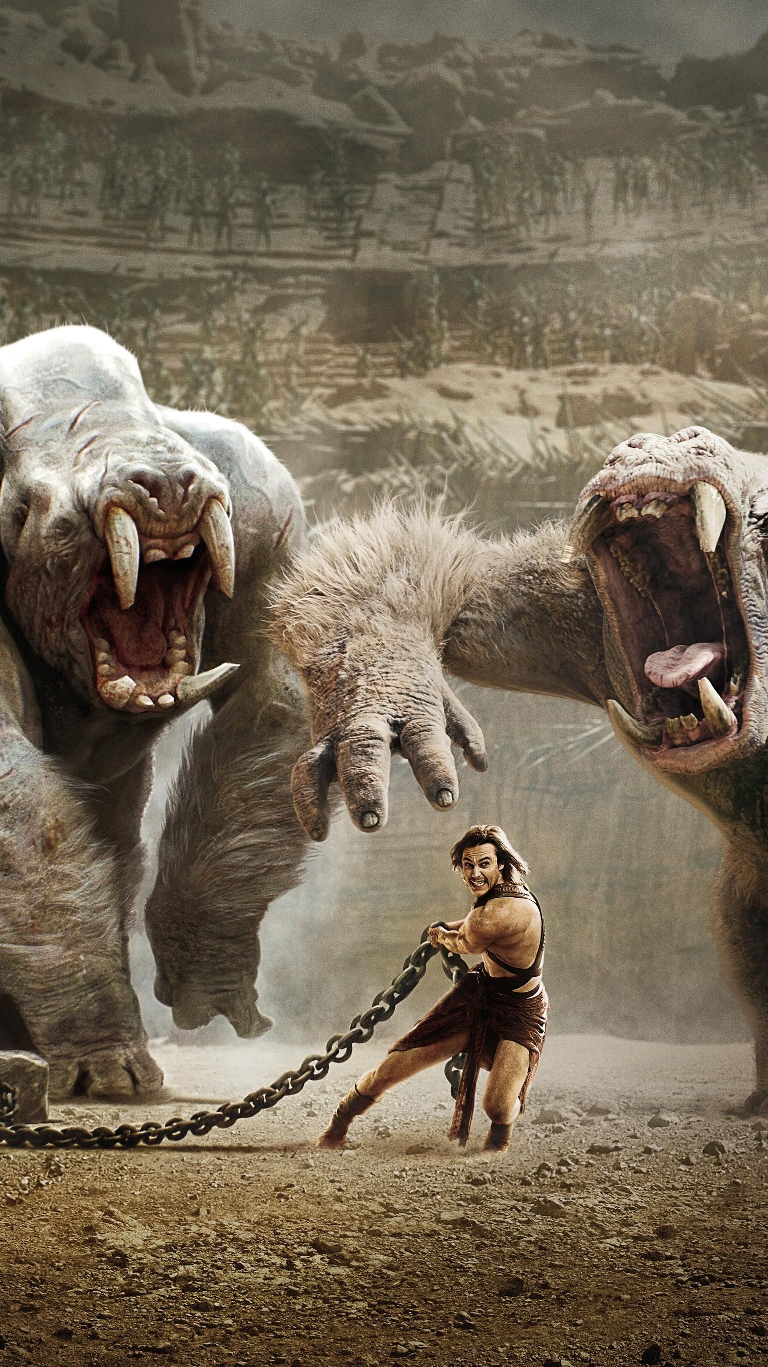 John Carter, Action-packed scenes, Intergalactic journey, Incredible visuals, 1540x2740 HD Phone