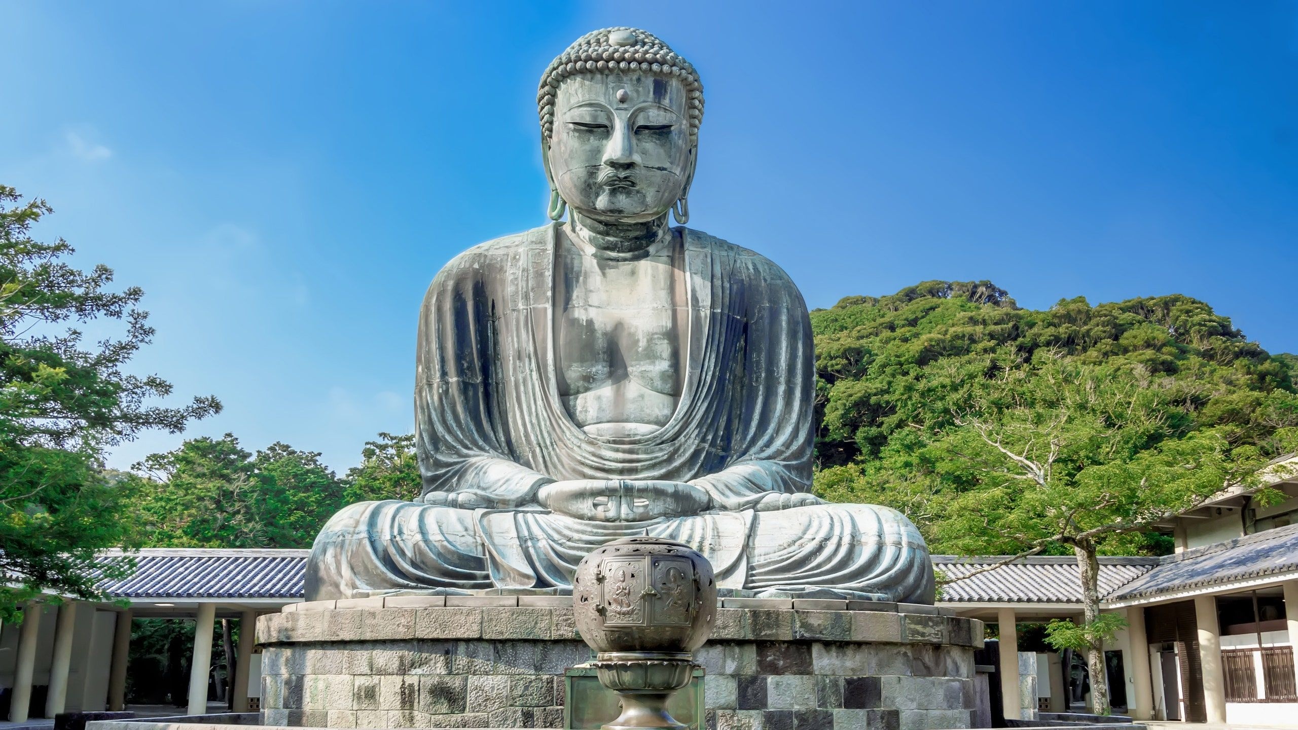 Great Buddha of Kamakura, Top backgrounds, 2560x1440 HD Desktop
