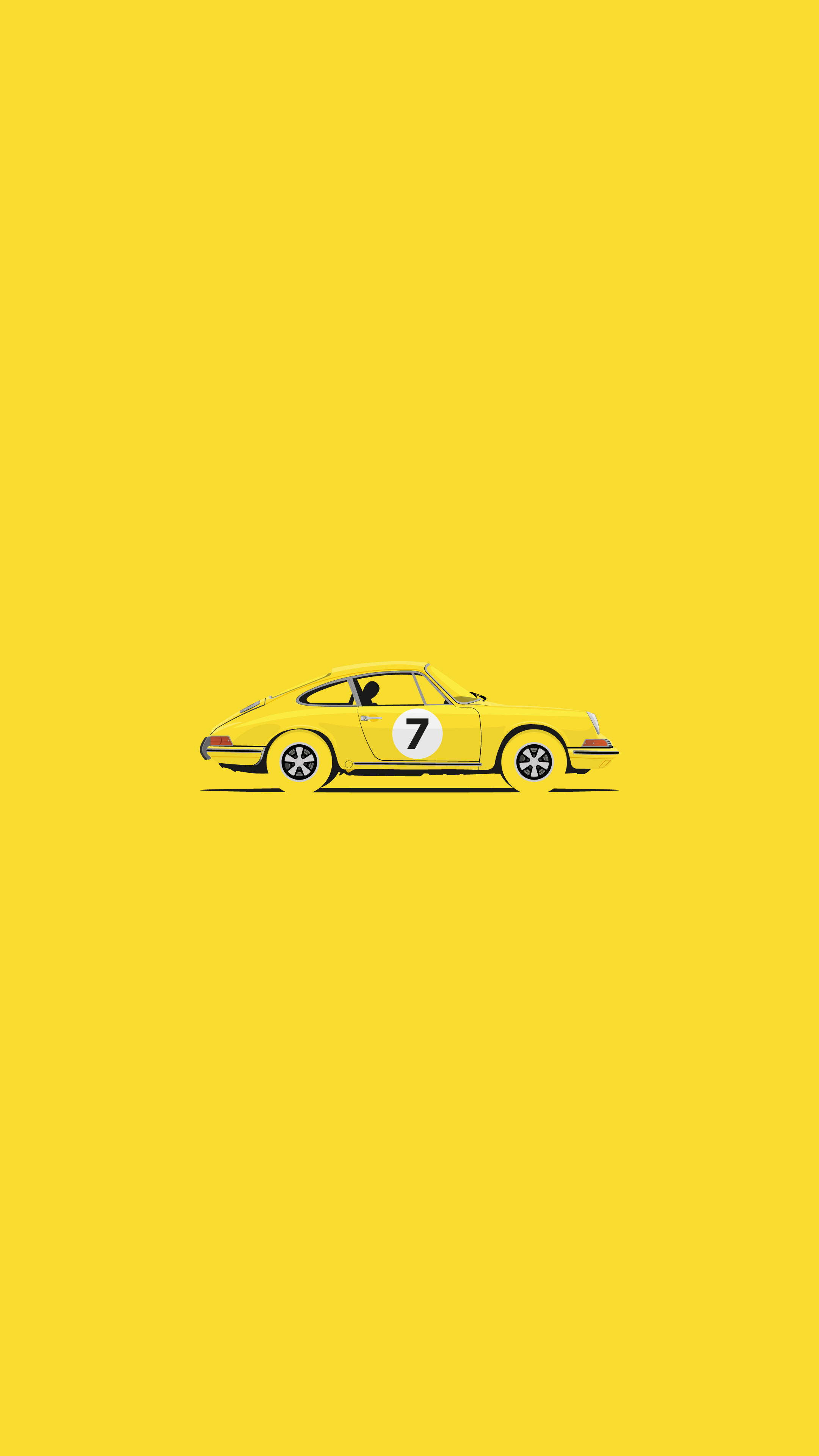 Porsche: 911, 1969, Yellow Signal, Vehicle. 2160x3840 4K Wallpaper.