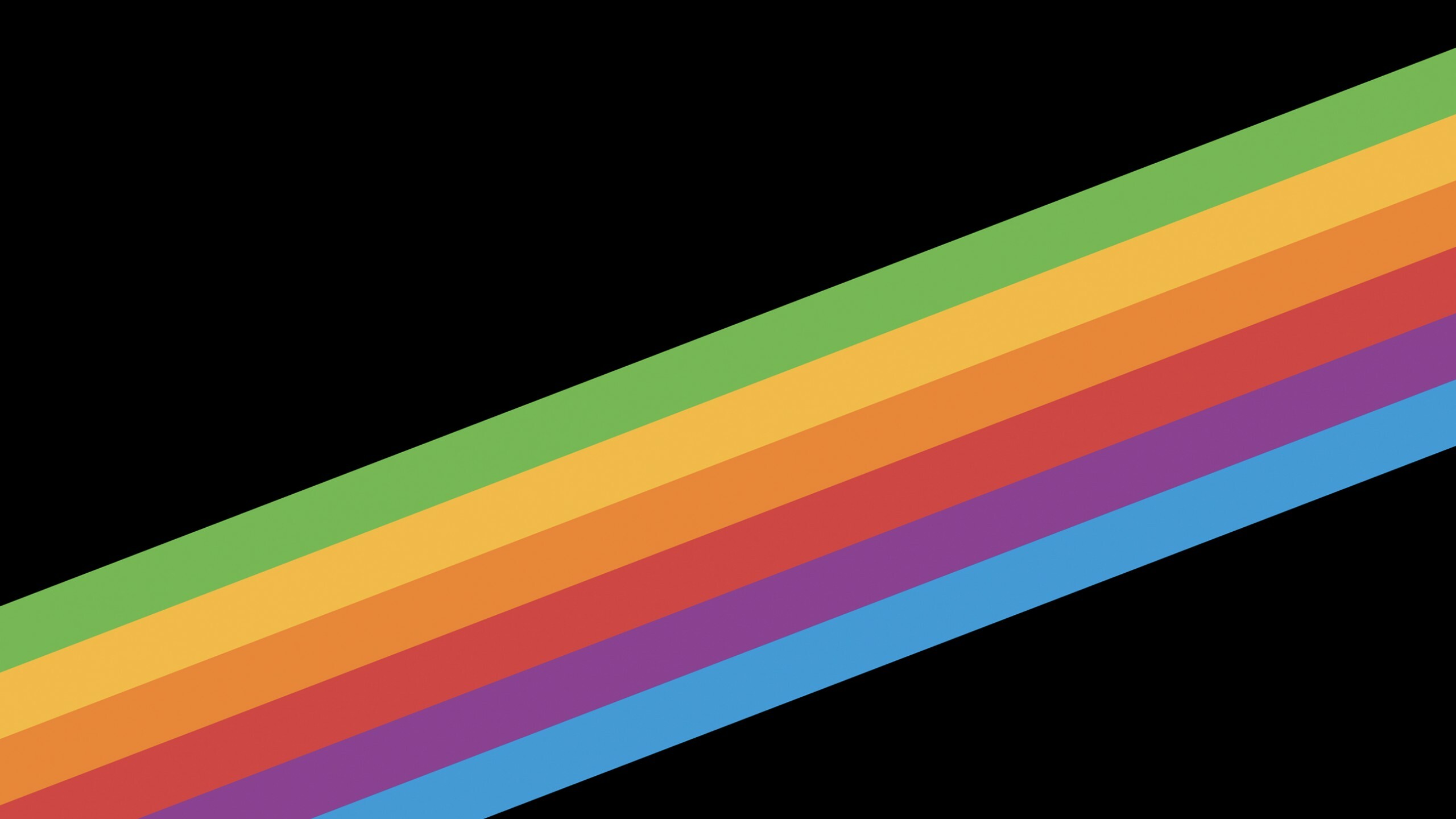 Rainbow Colors: Art movement that utilized regular shapes, Minimalism. 2560x1440 HD Background.