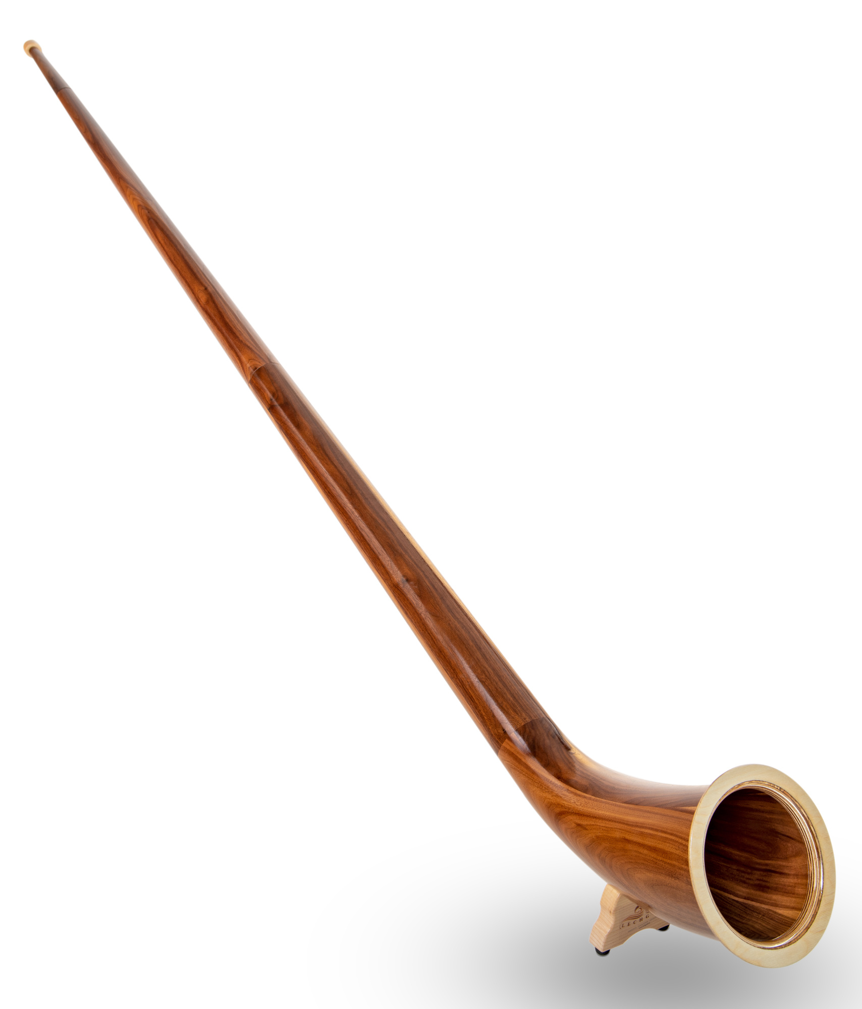 Alphorn: A Lechgold wind instrument, Traditional craftsmanship, 3-piece Bb horn, 275 cm, Made of nut and spruce. 1710x2000 HD Background.