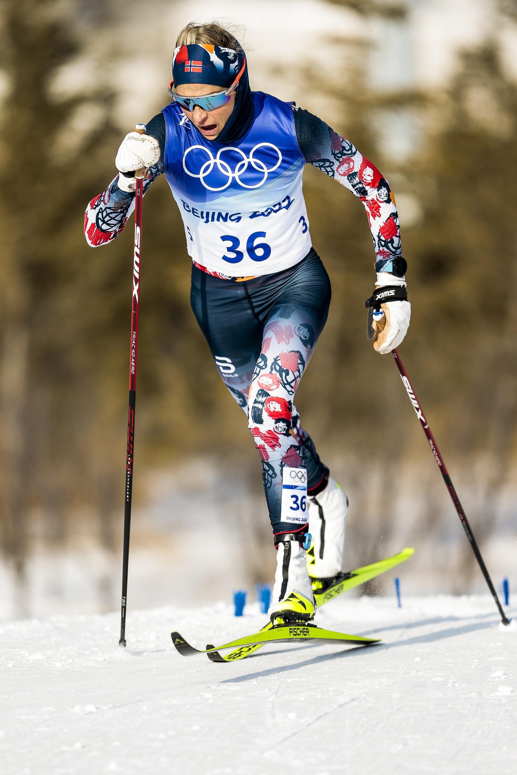 Therese Johaug, Second gold, Close race, American skiers, 1710x2560 HD Handy