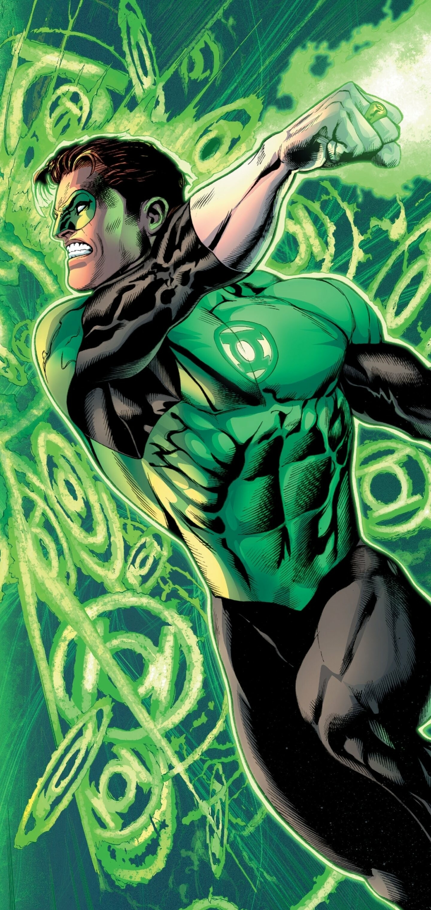 Green Lantern: Comics, A fictional intergalactic law enforcement organization appearing in comics published by DC Comics. 1440x3040 HD Wallpaper.