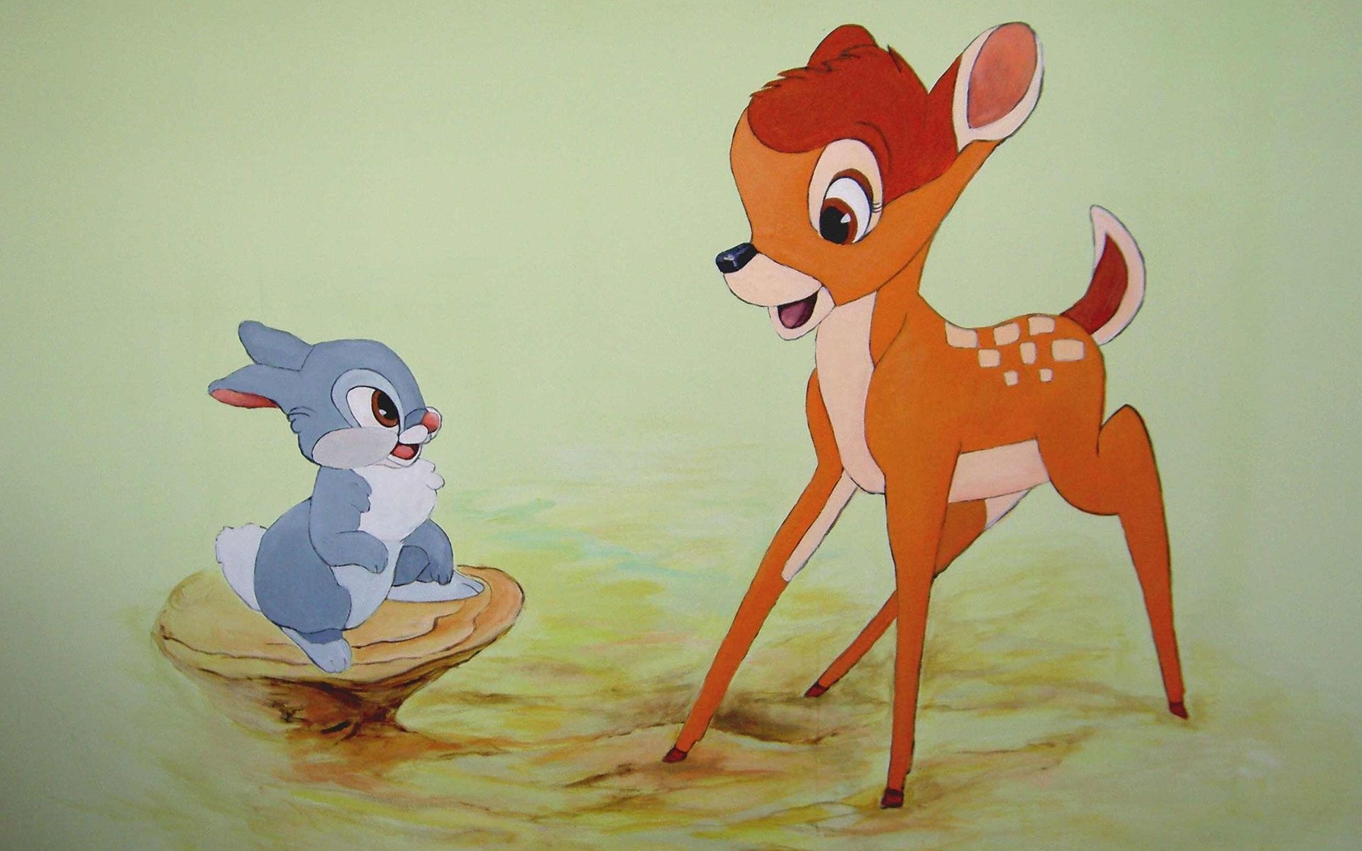 Bambi and Thumper, Heartwarming duo, Disney friendship, Cartoon wallpaper, 1920x1200 HD Desktop