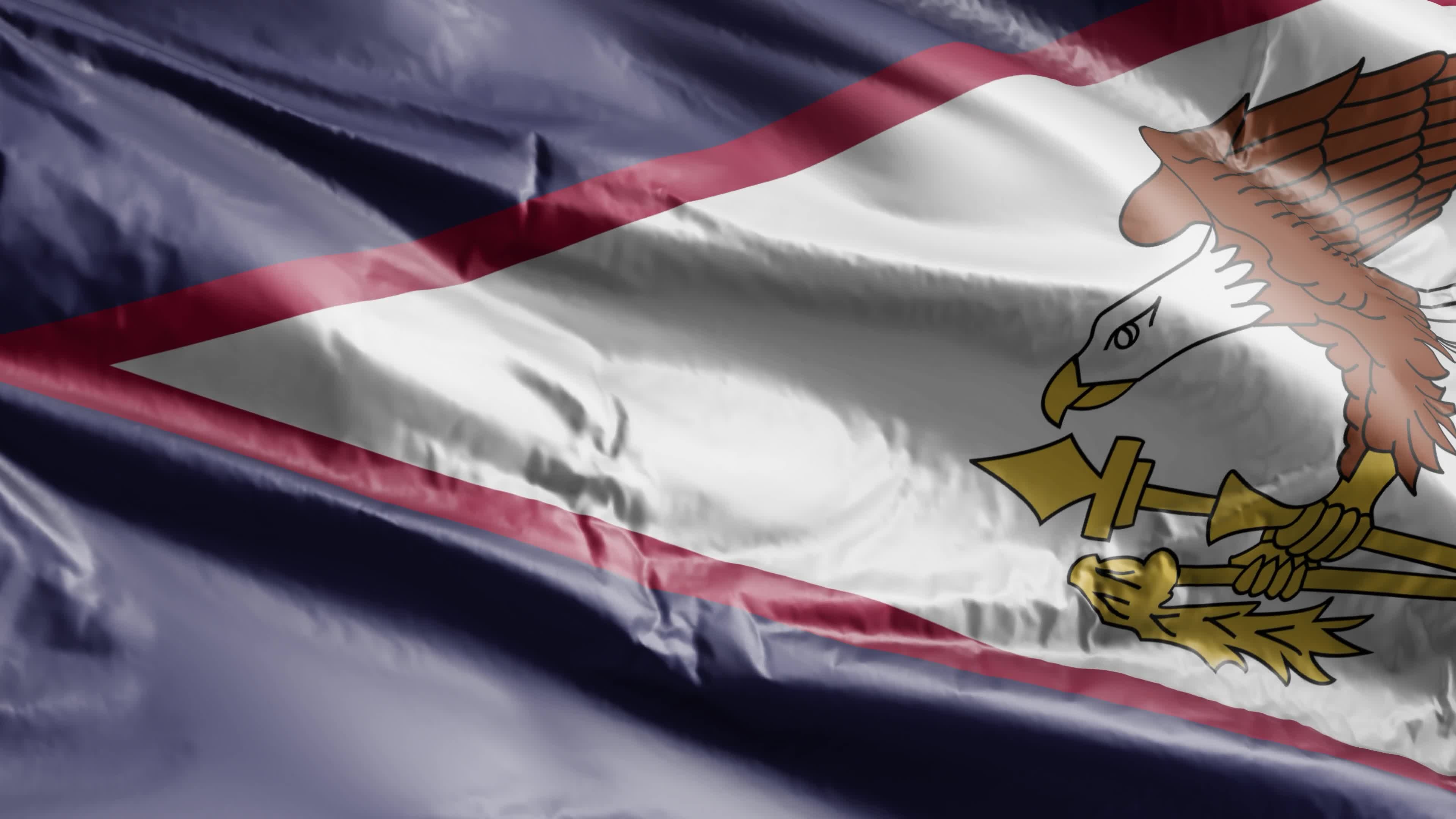 American Samoa travels, Waving flag, Looping video, American Samoa banner, 3840x2160 4K Desktop
