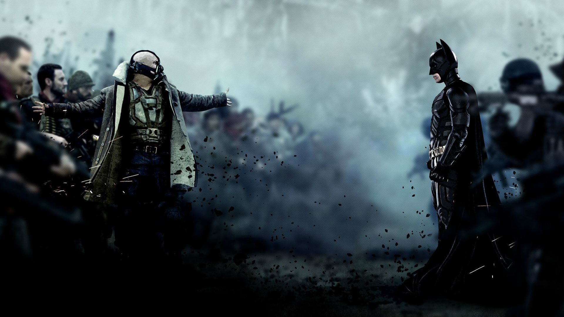 Christian Bale, Batman, Bane, The Dark Knight Rises, 1920x1080 Full HD Desktop