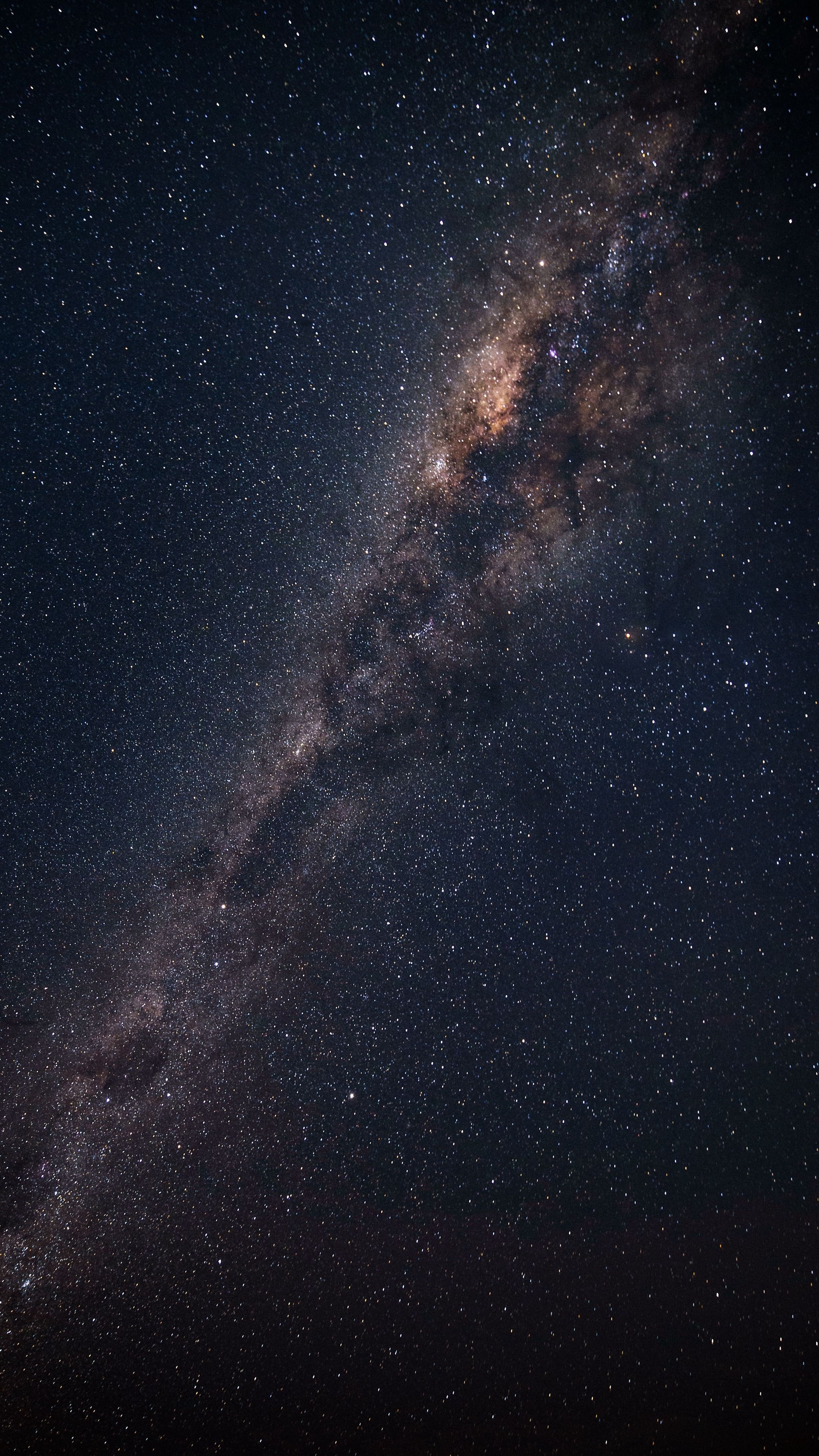 Starry sky milky way, Astronomy galaxy, Night sky, Wallpaper, 2160x3840 4K Handy