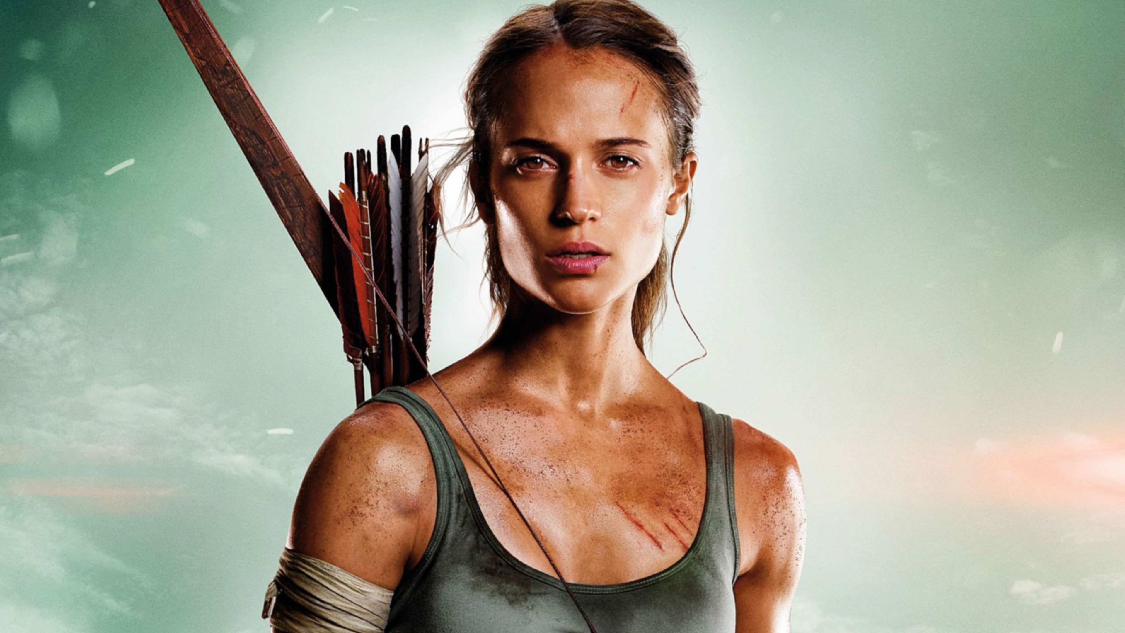 Tomb Raider: Alicia Vikander as 21-year-old Lara Croft. 3840x2160 4K Background.