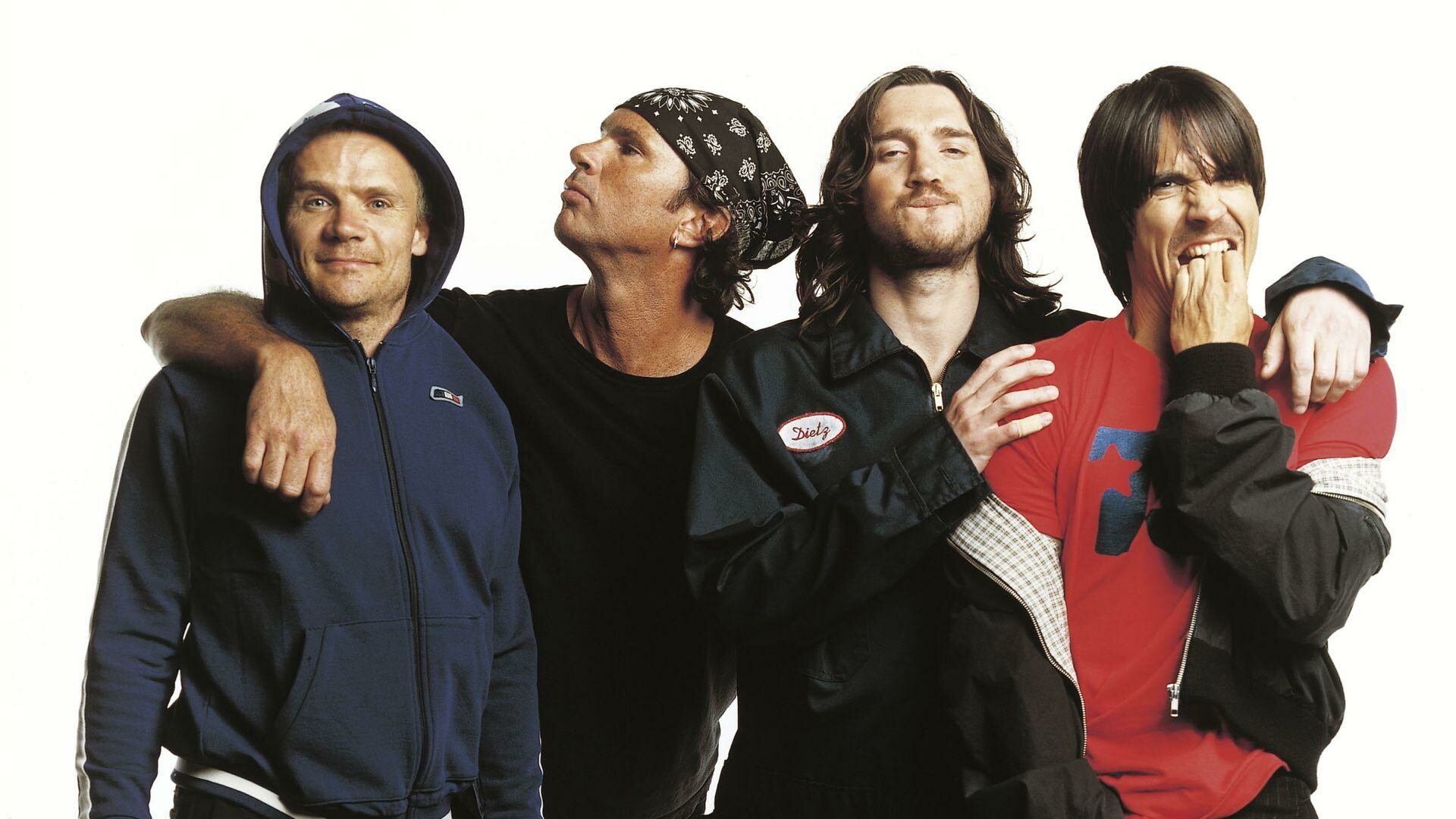 Red Hot Chilli Peppers: Considered by some to be a leading force in alt-rock's widespread popularity. 1920x1080 Full HD Background.