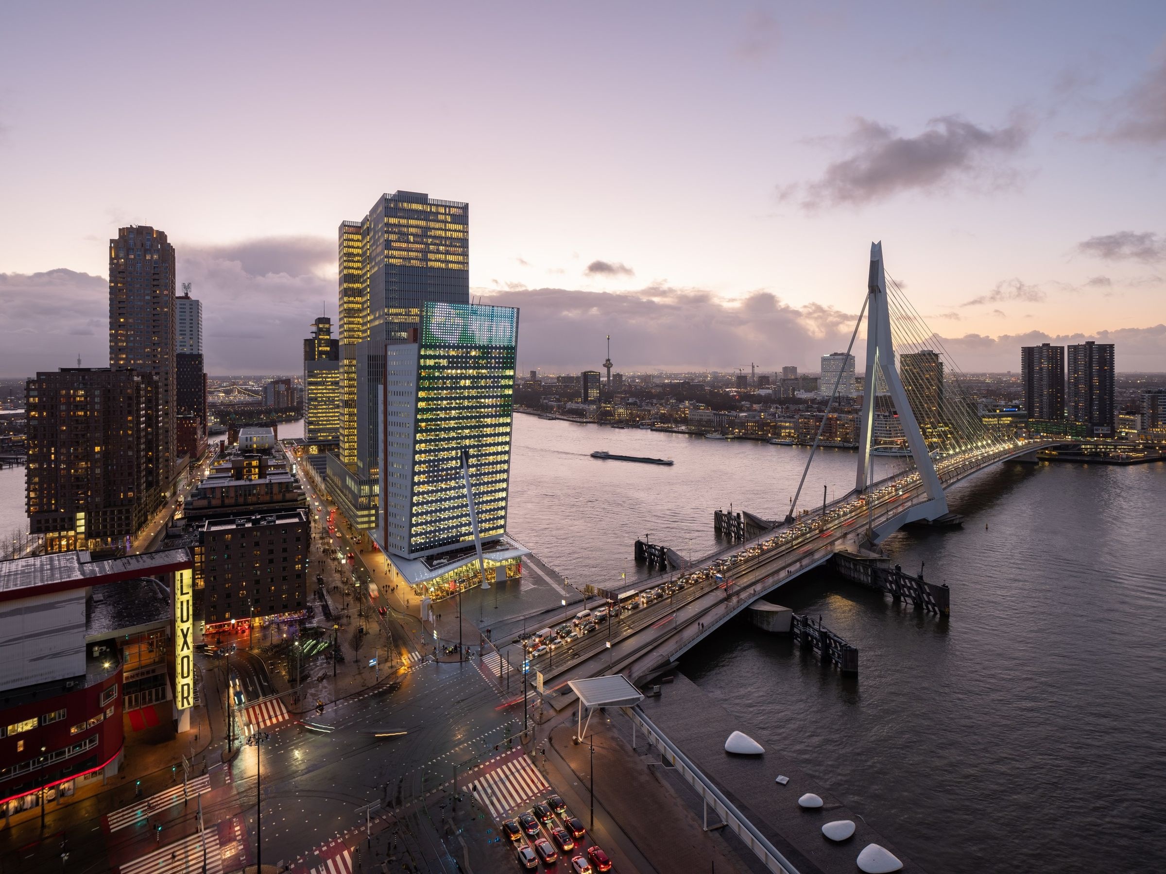 Rotterdam Skyline, Travels, KPN, V8 Architects, 2400x1800 HD Desktop