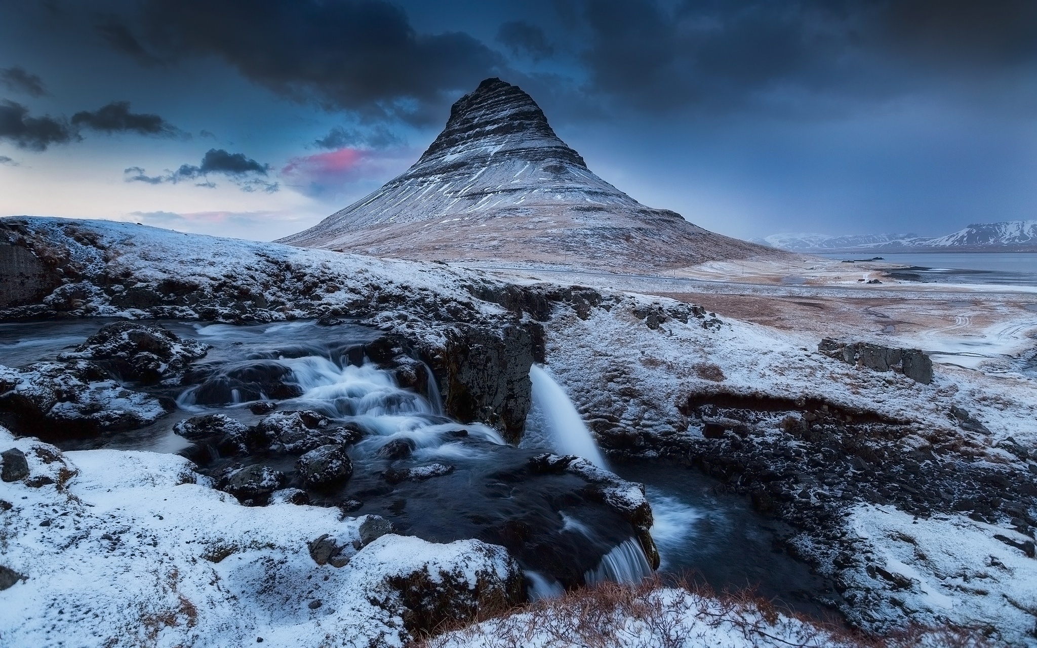 Kirkjufell images, Icelandic nature, Snow-covered peaks, Mountain magnificence, 2050x1280 HD Desktop
