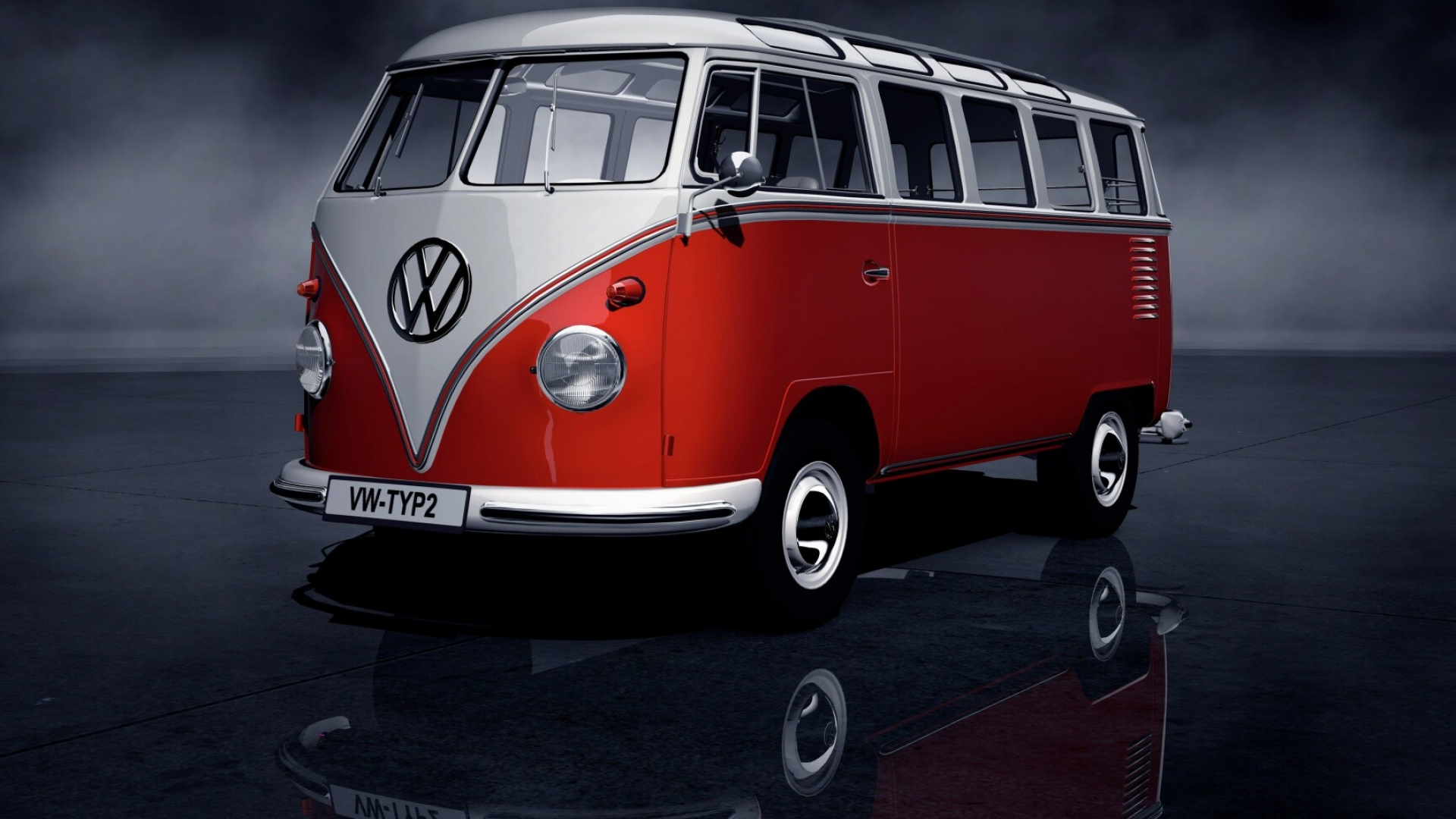 Volkswagen: Type 2, One of the forerunners of the modern cargo and passenger vans. 1920x1080 Full HD Background.