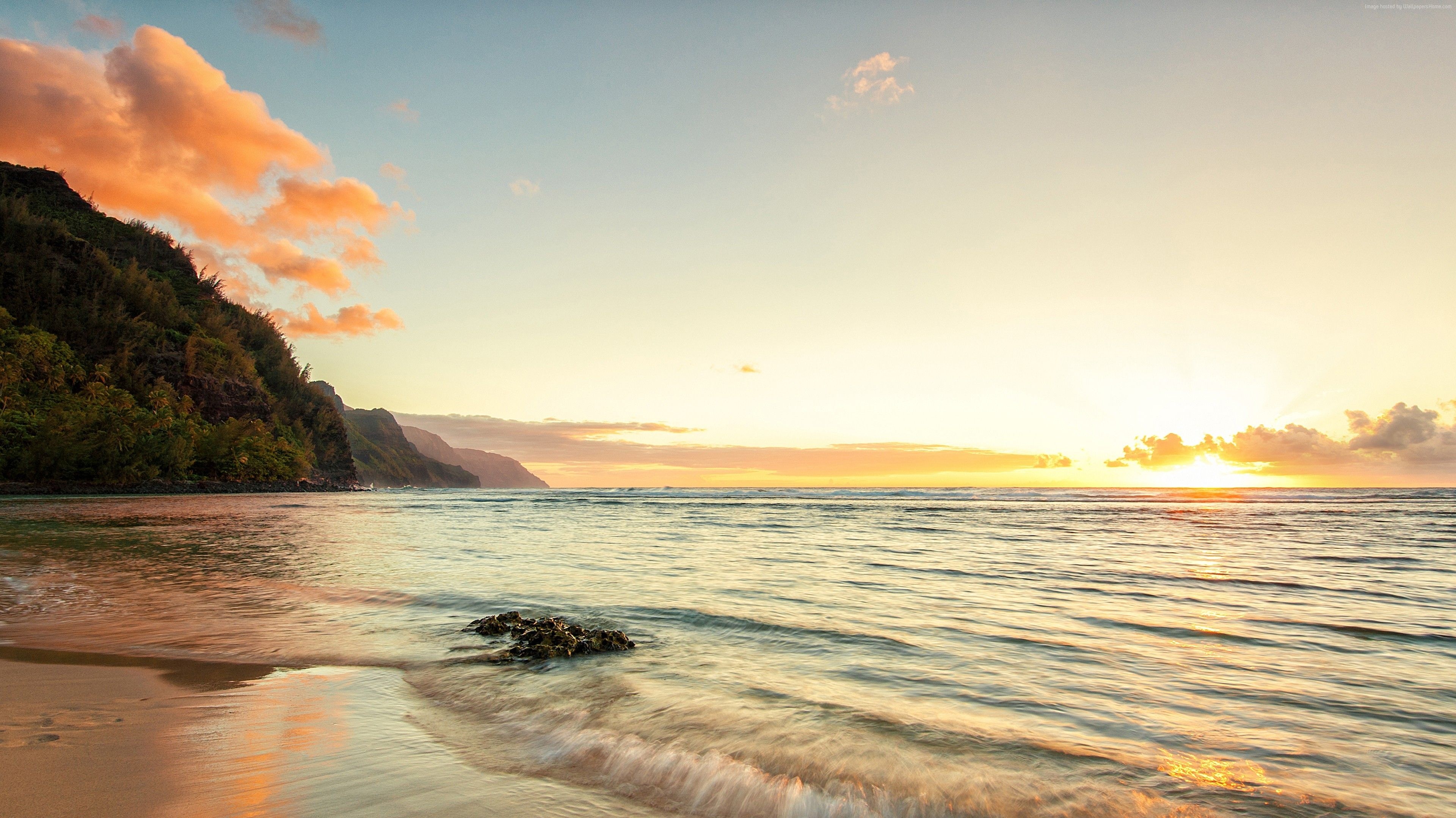 Ke Beach, Hawaiianischer Ozean Wallpaper, 3840x2160 4K Desktop