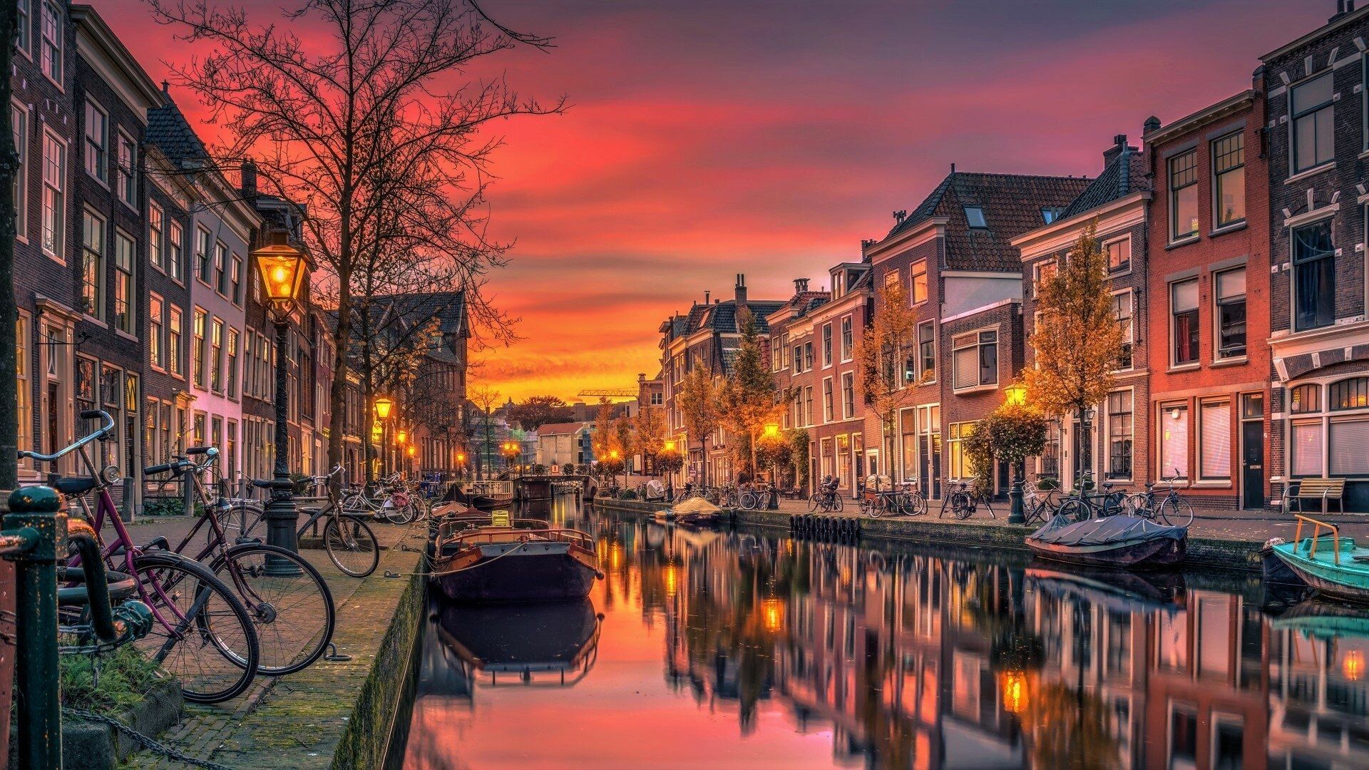 Amsterdam: Located in the Dutch province of North Holland, City. 1920x1080 Full HD Wallpaper.